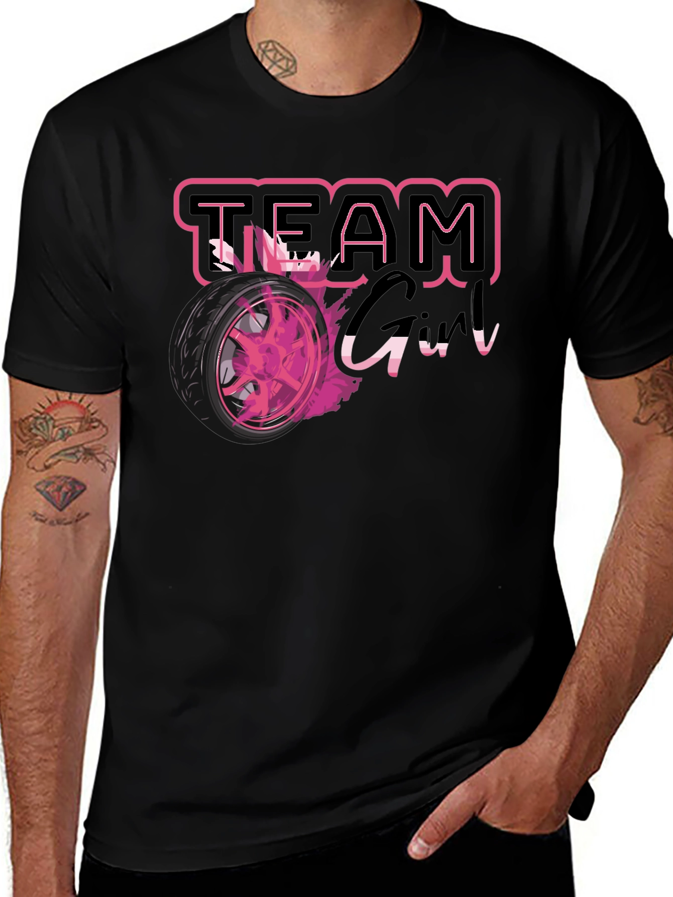 Team Girl Race Car T-Shirt