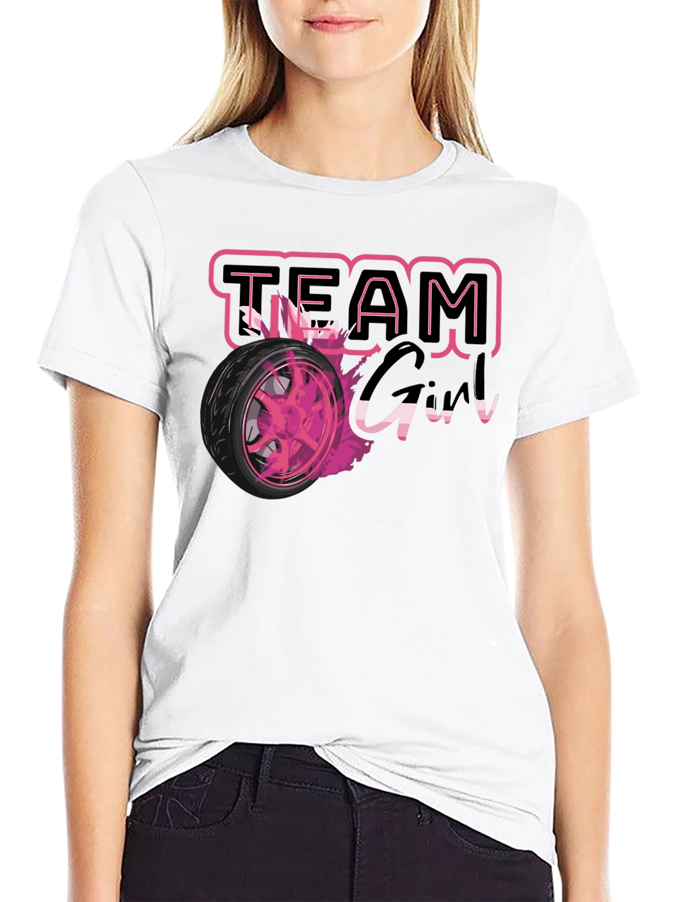 Team Girl Race Car T-Shirt