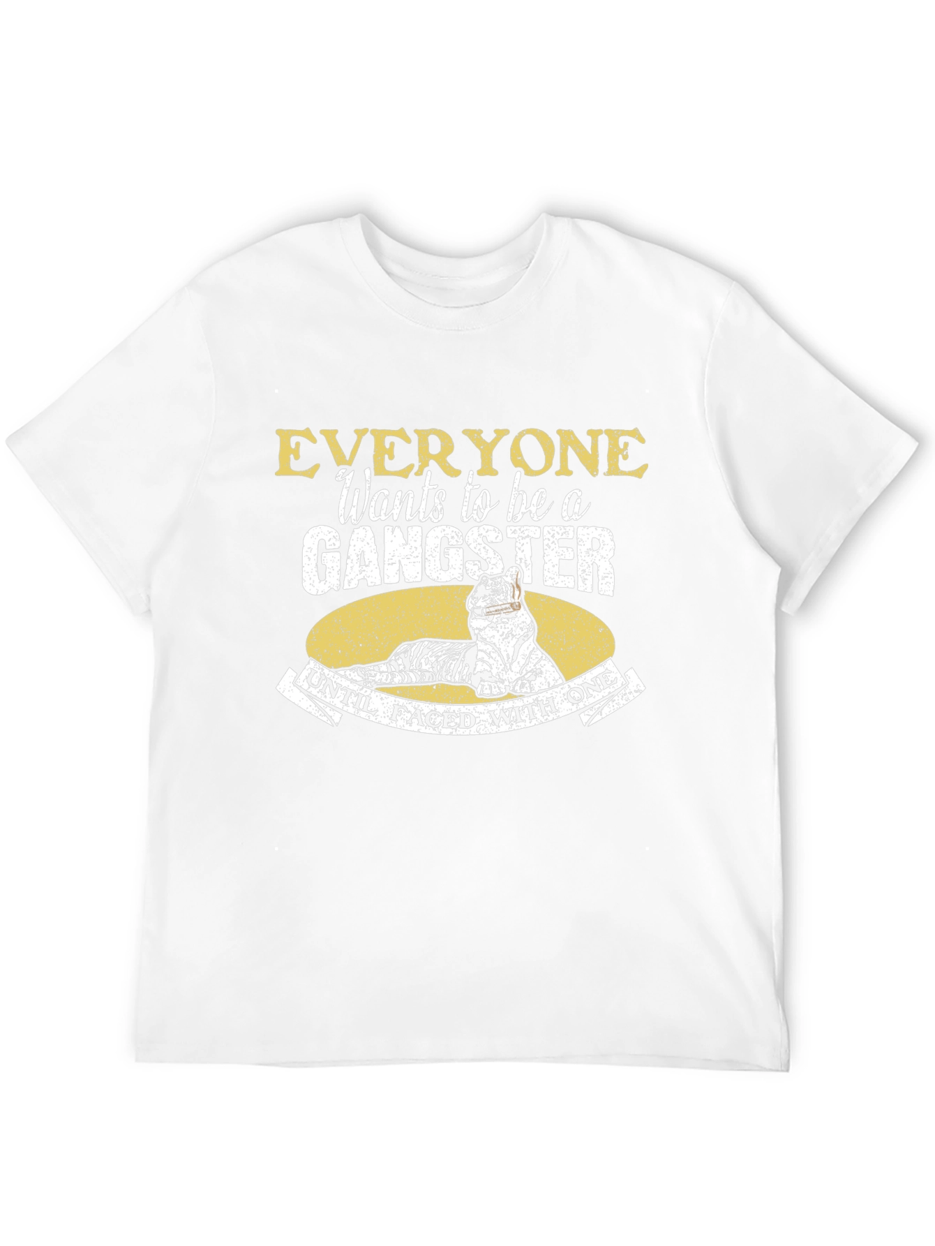 Gangster Tiger Graphic Tee - Black