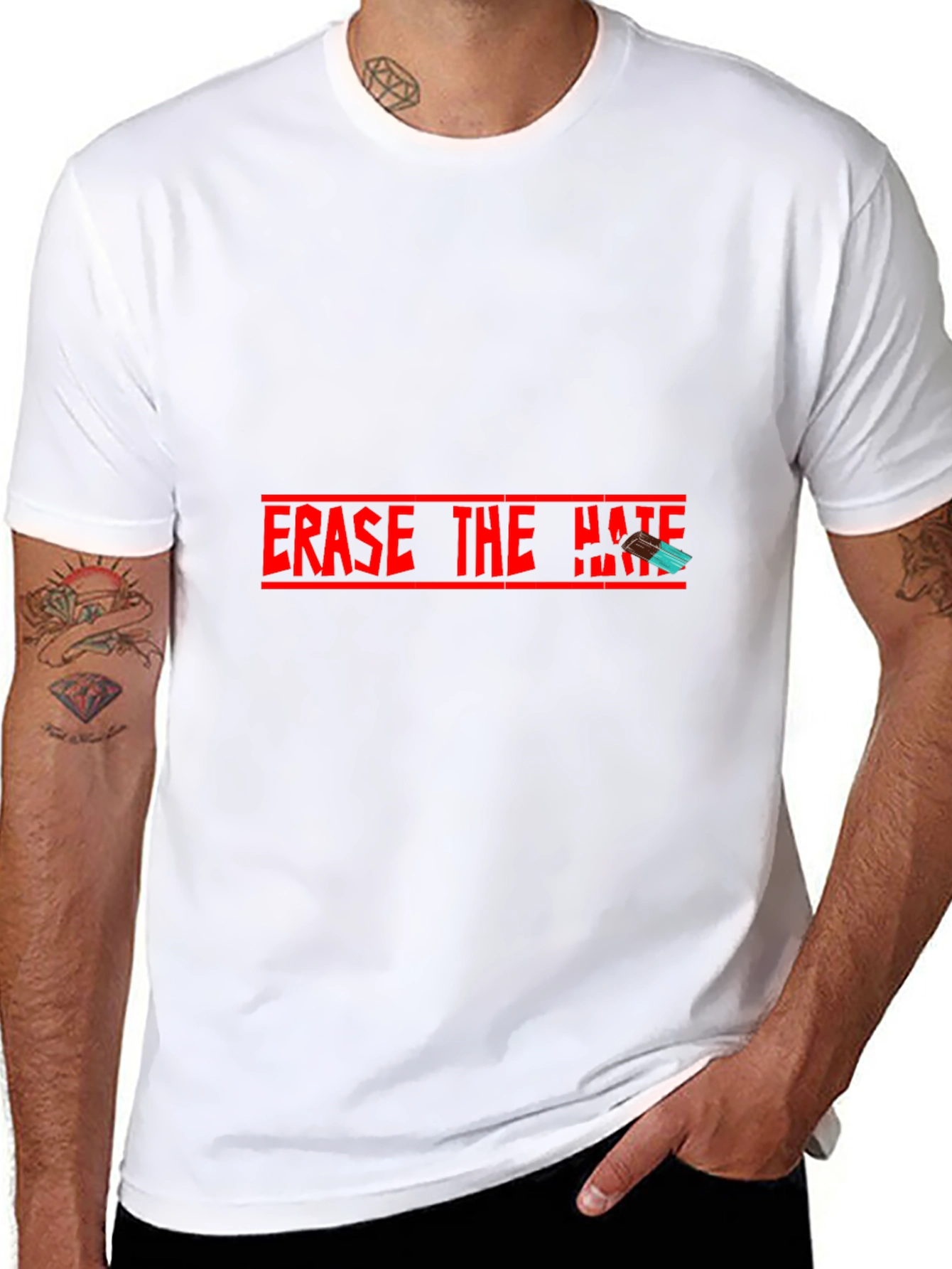 Erase the Hate Graphic Tee - Black
