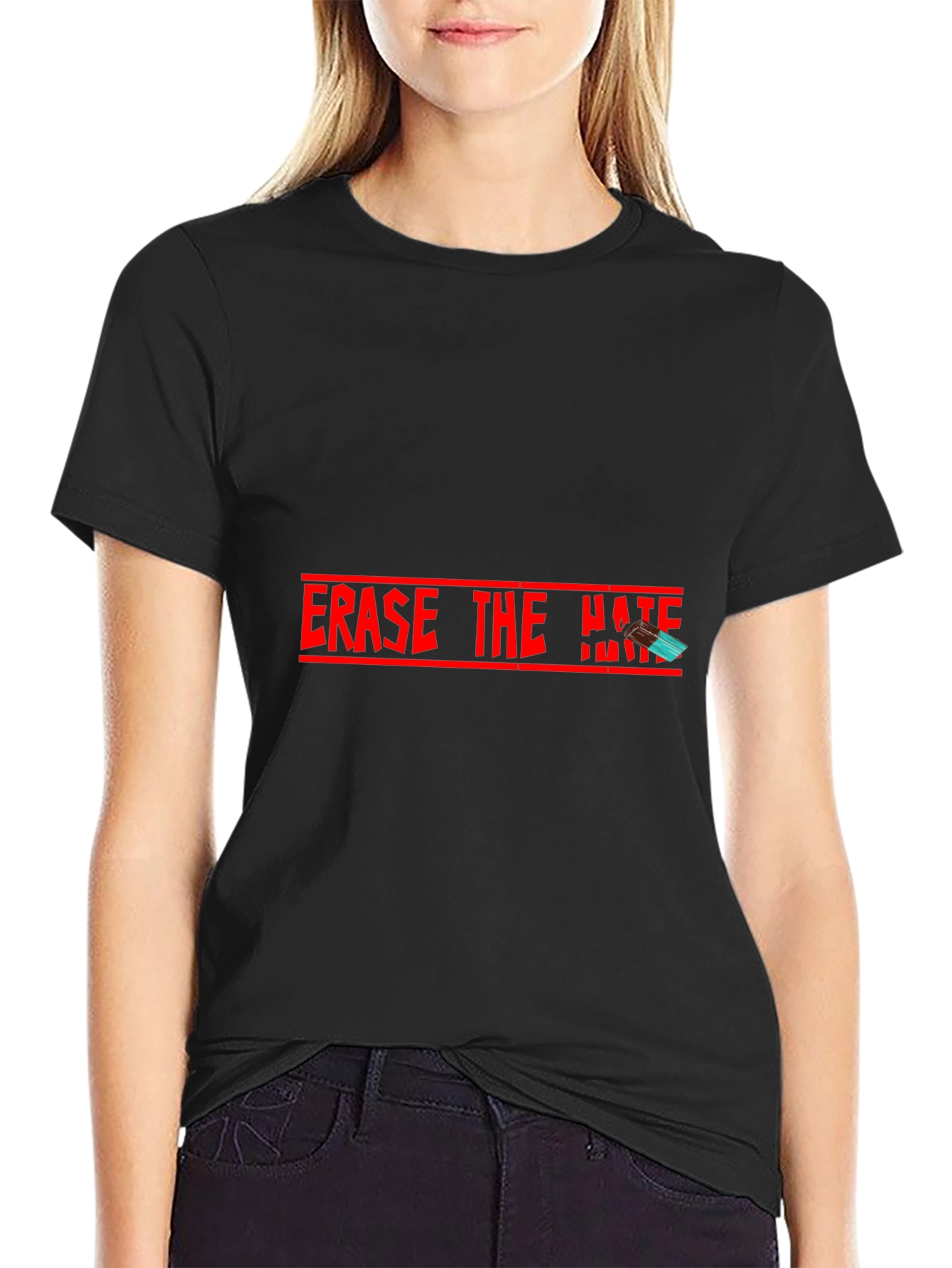 Erase the Hate Graphic Tee - Black