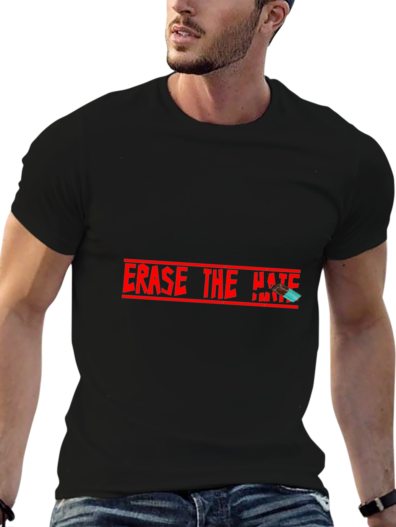 Erase the Hate Graphic Tee - Black