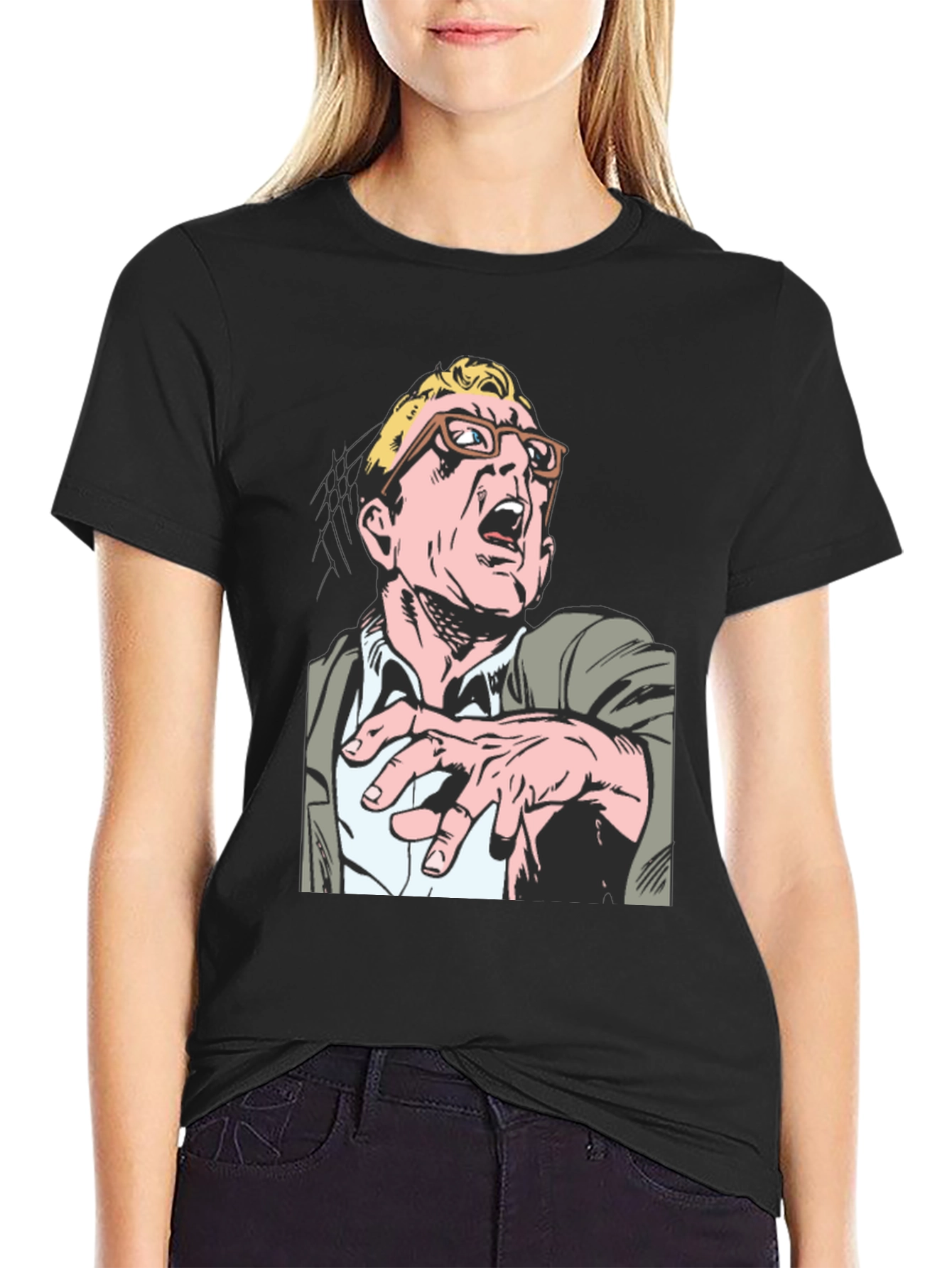Comic Book Character Tee - Black T-Shirt