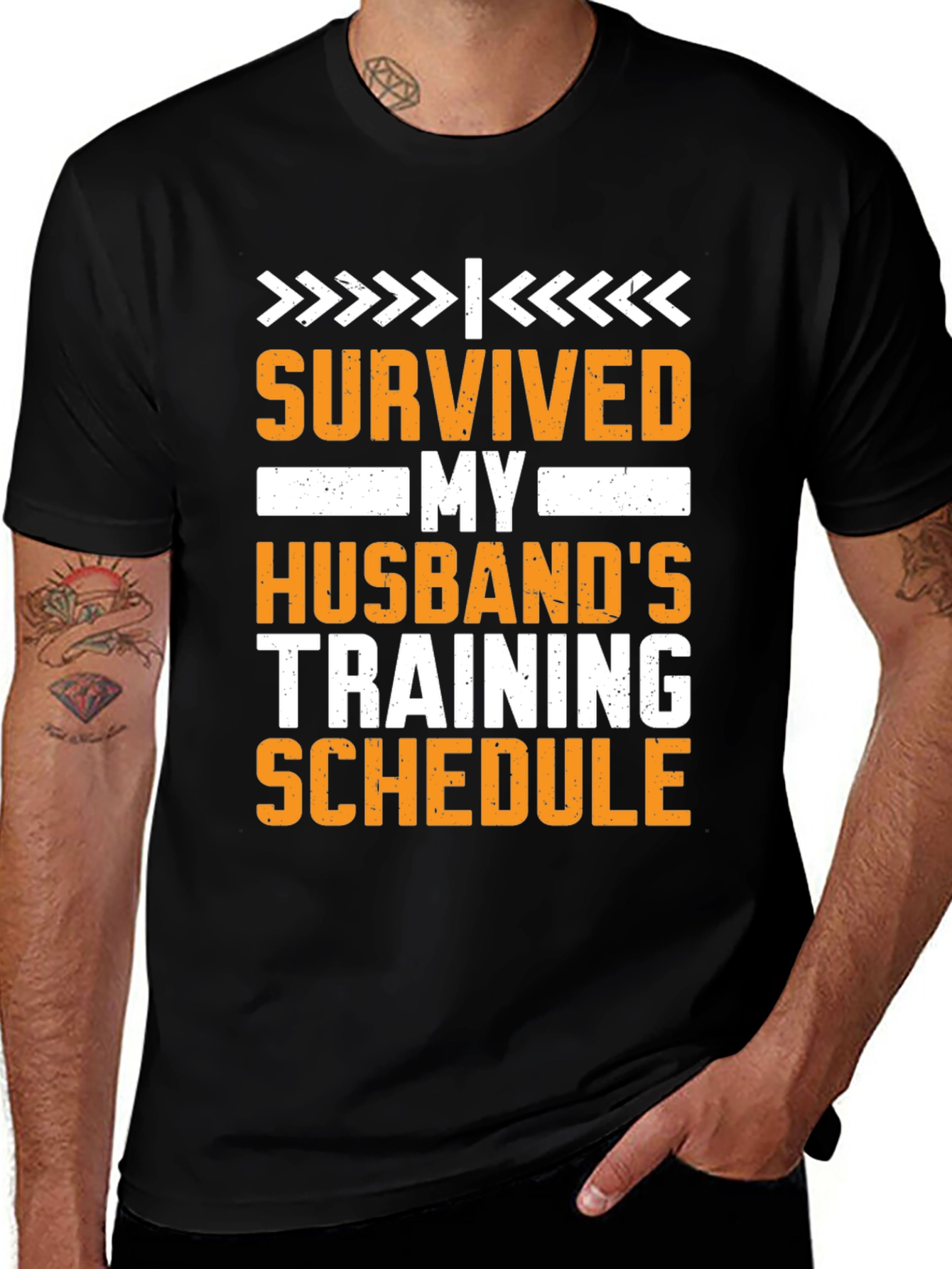 Humorous Survived Husbands Training Schedule T-Shirt
