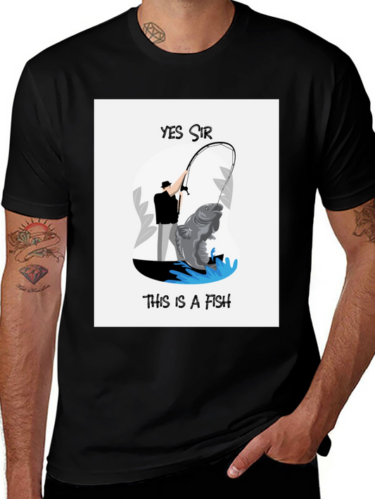 Yes Sir This is a Fish Graphic T-Shirt
