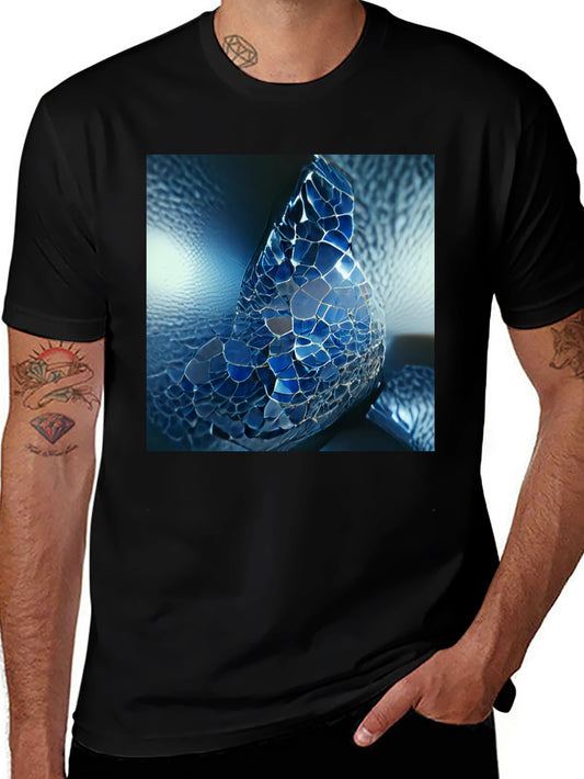 Mosaic Butterfly Graphic Tee - Black Unisex Shirt