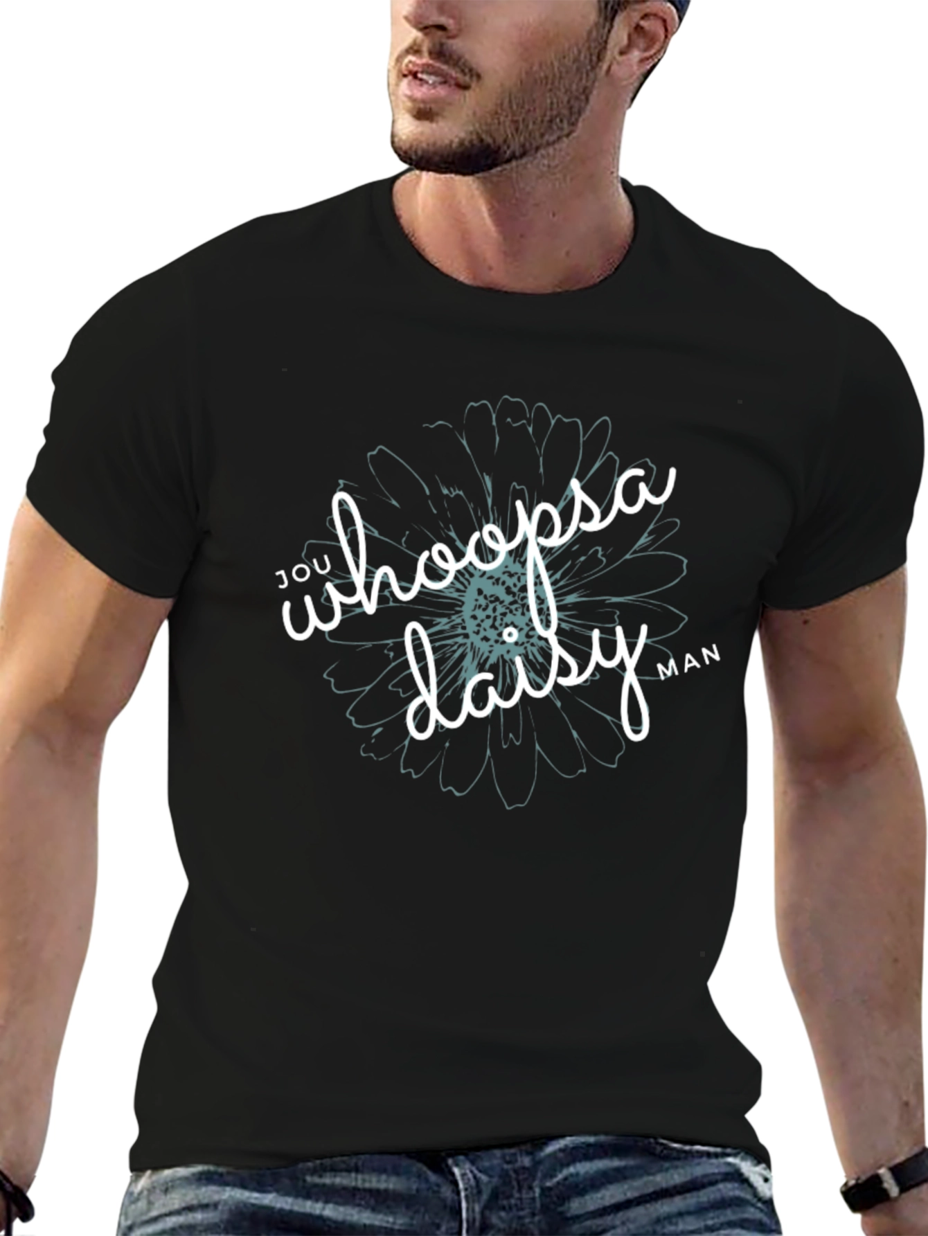 Jou Whoopsa Daisy Man Black T-Shirt