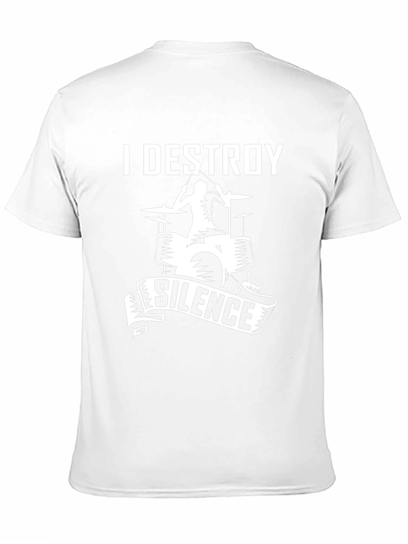 I Destroy Silence T-Shirt - Drummer Musician Tee