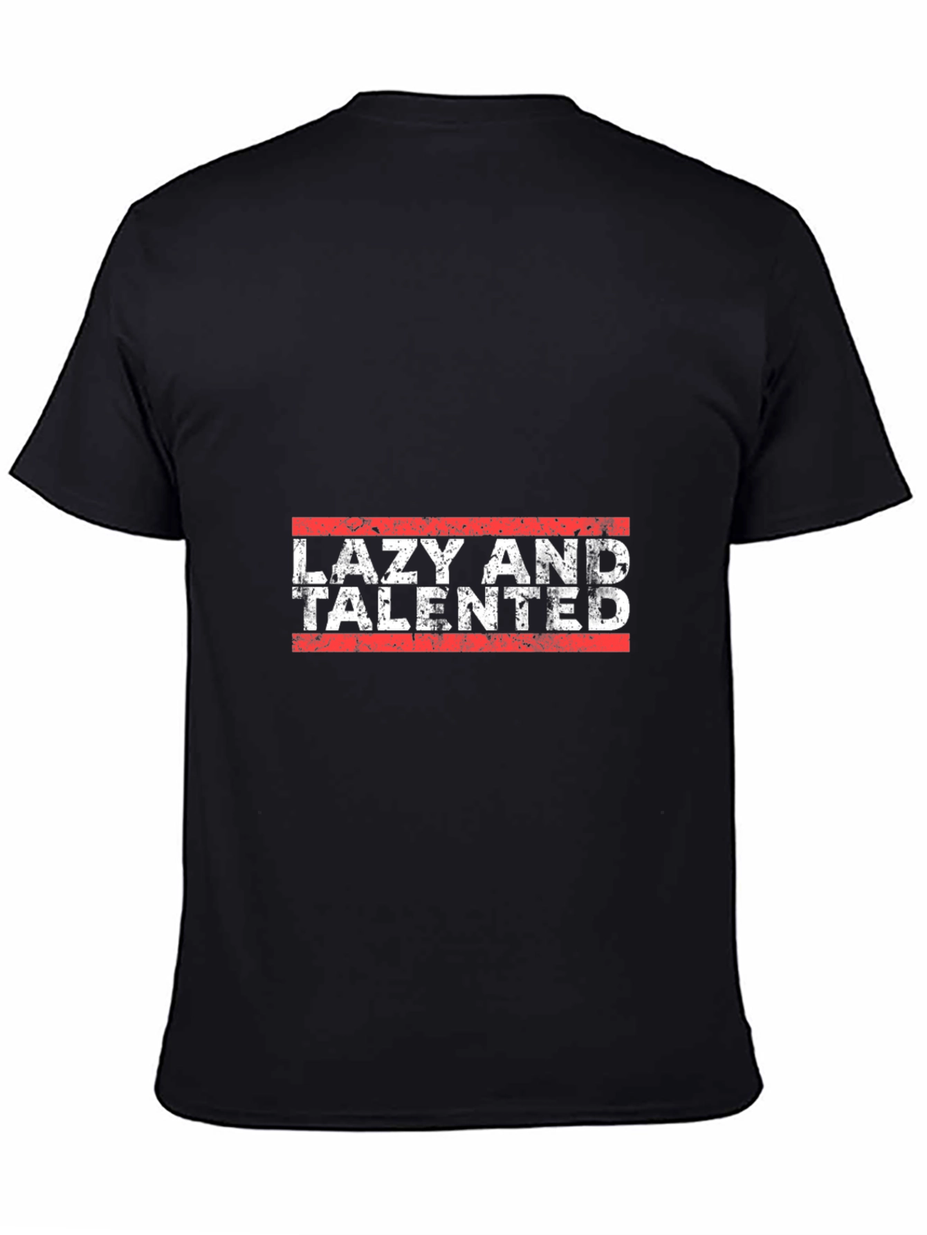 Lazy and Talented Black Graphic T-Shirt