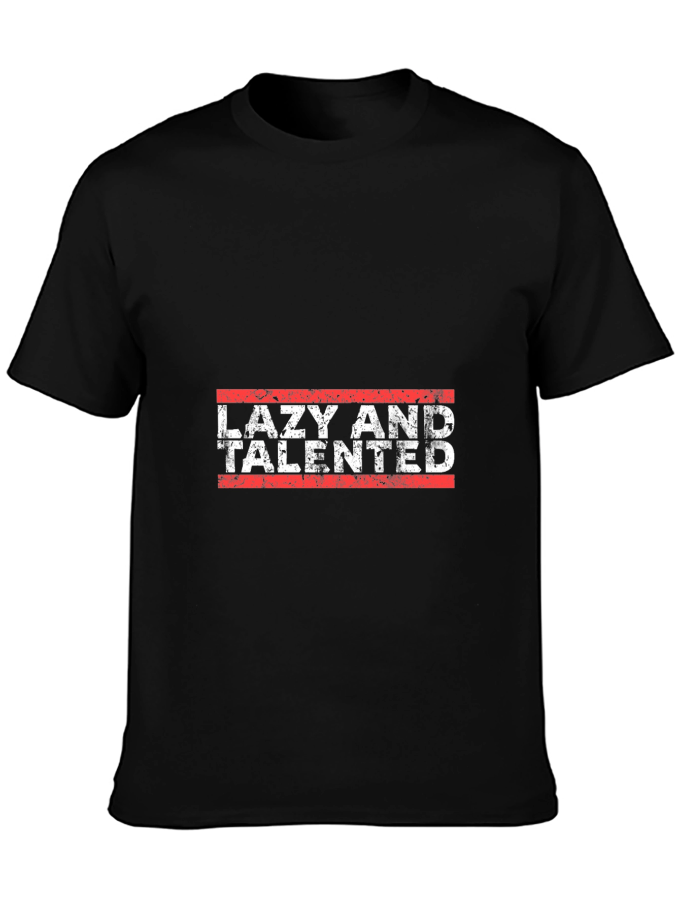 Lazy and Talented Black Graphic T-Shirt