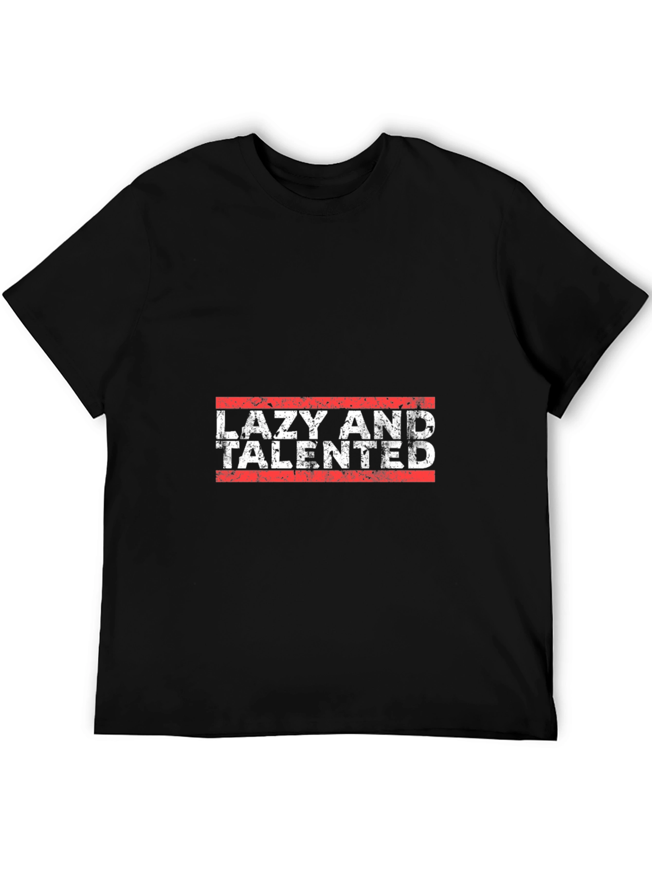 Lazy and Talented Black Graphic T-Shirt