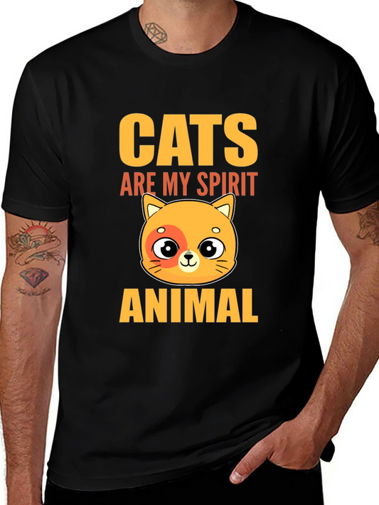 Cats Are My Spirit Animal Graphic Tee