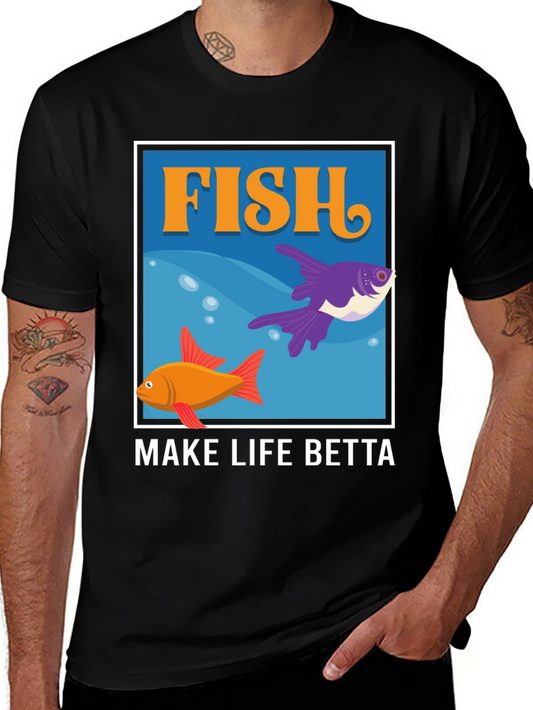 Fish Make Life Betta Graphic T-Shirt