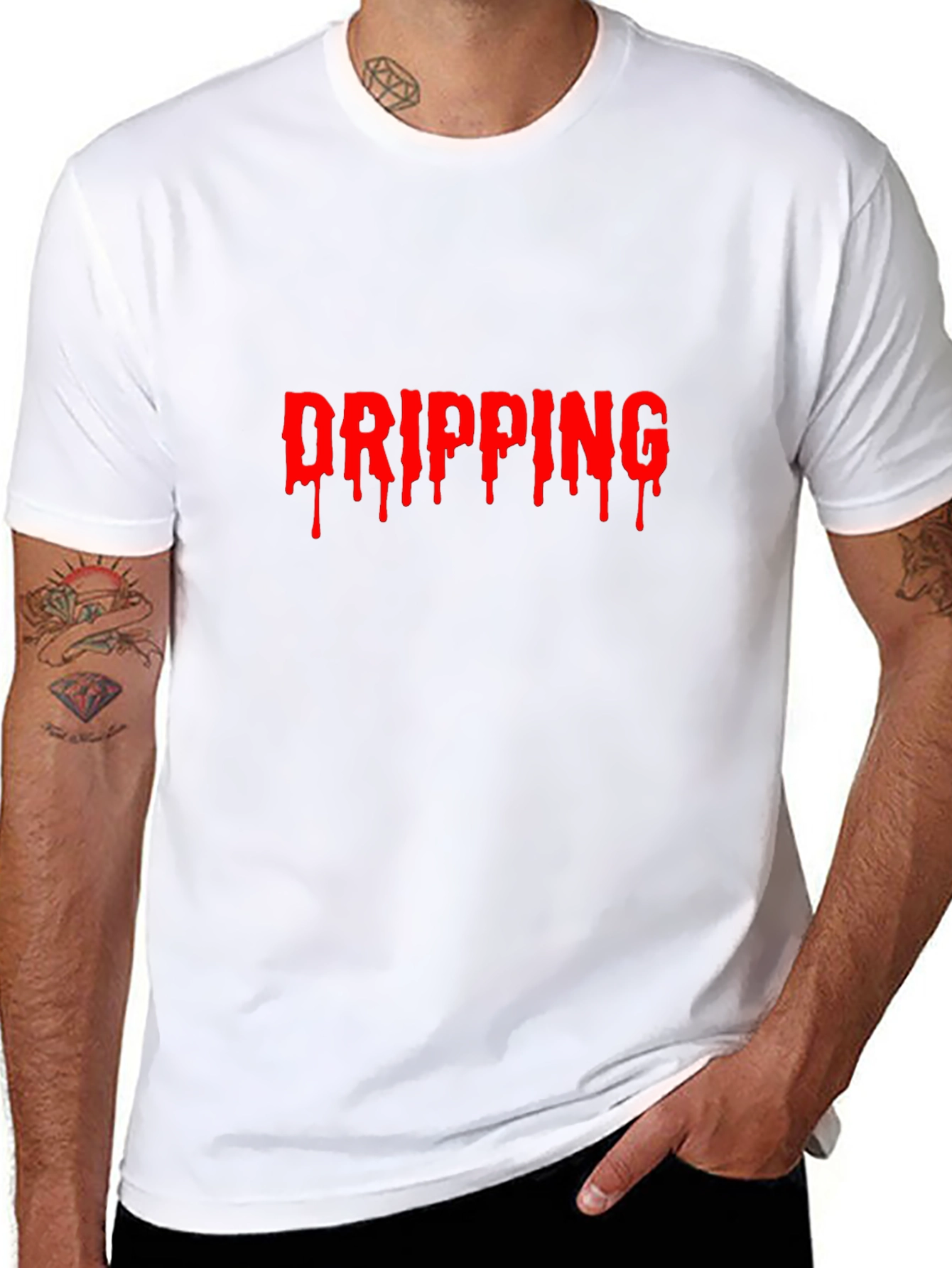 Dripping Graphic T-Shirt - Edgy Style