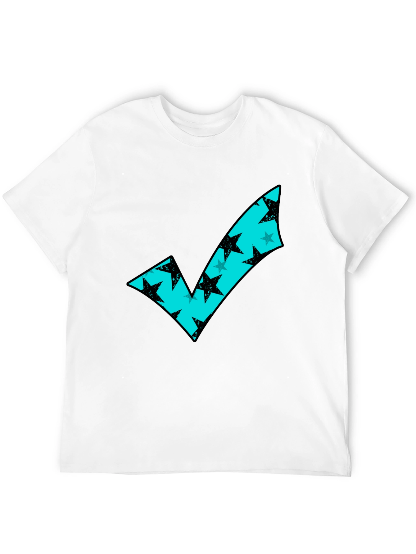 Modern Check Mark Tee - Stylish Graphic T-Shirt