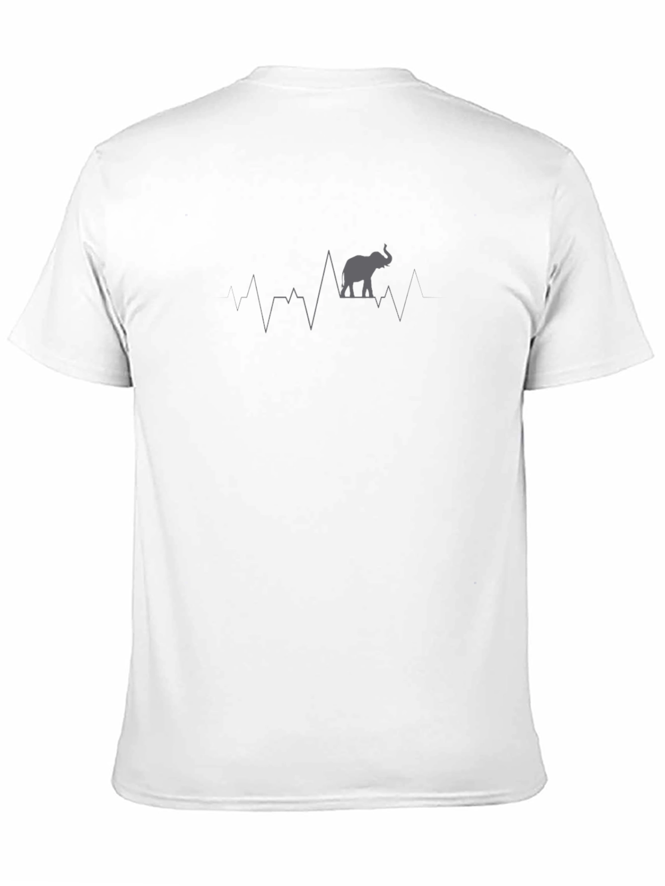 Elephant Heartbeat Graphic T-Shirt - Black
