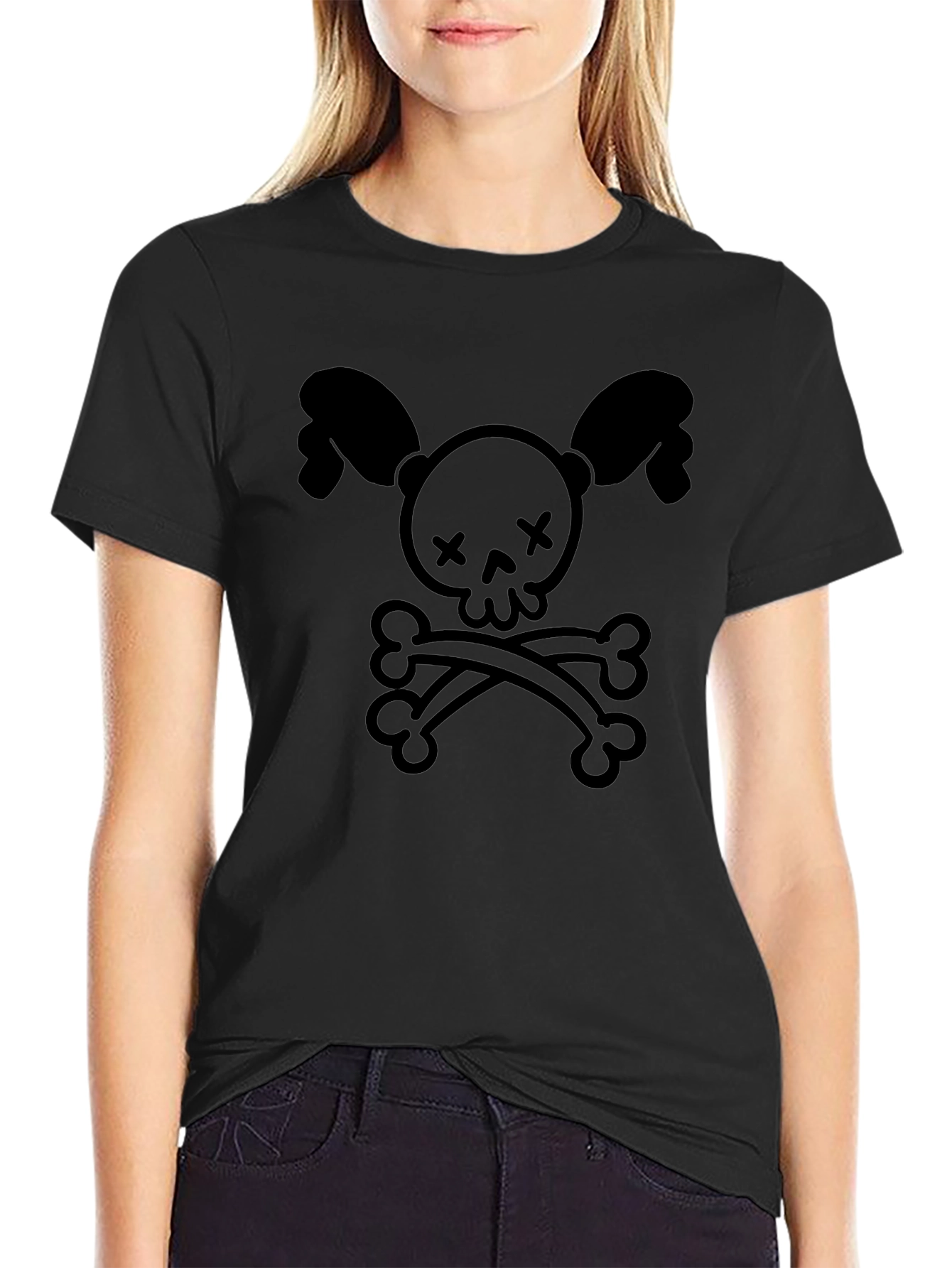 Cute Skull & Crossbones Black T-Shirt
