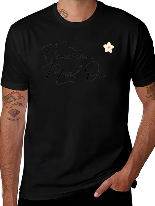 Vacation Mood On Black T-Shirt