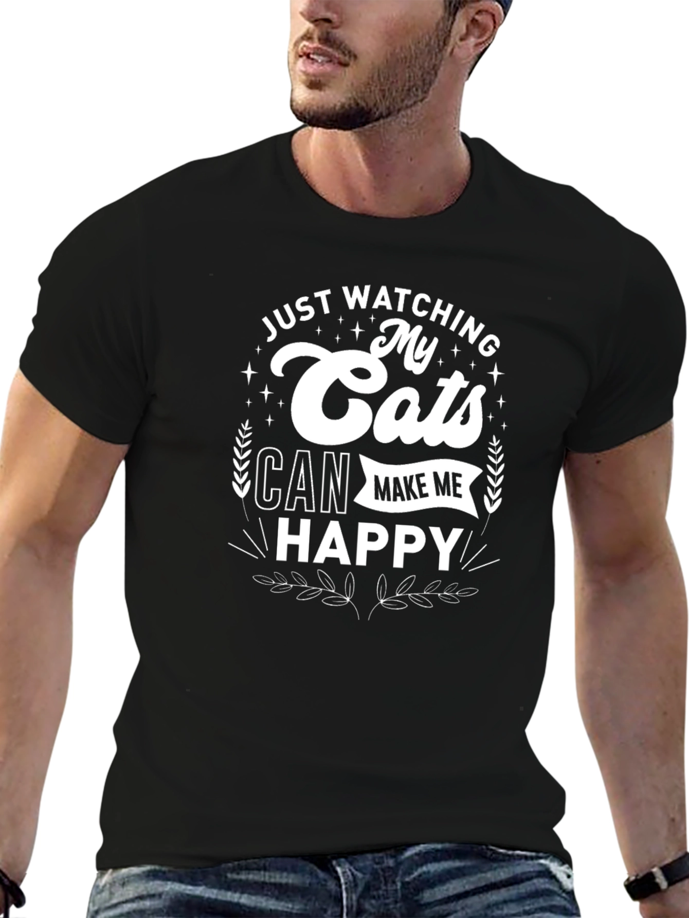 Just Watching My Cats Can Make Me Happy T-Shirt