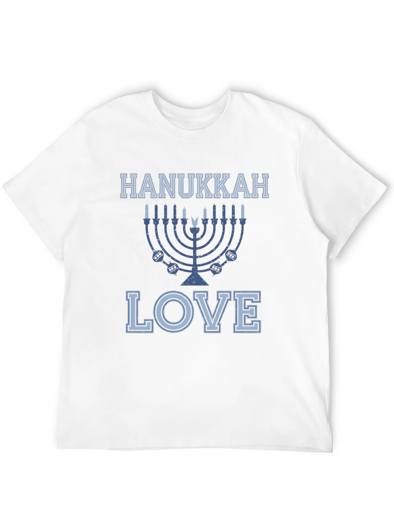 Hanukkah Love T-Shirt Mens Black Holiday Shirt