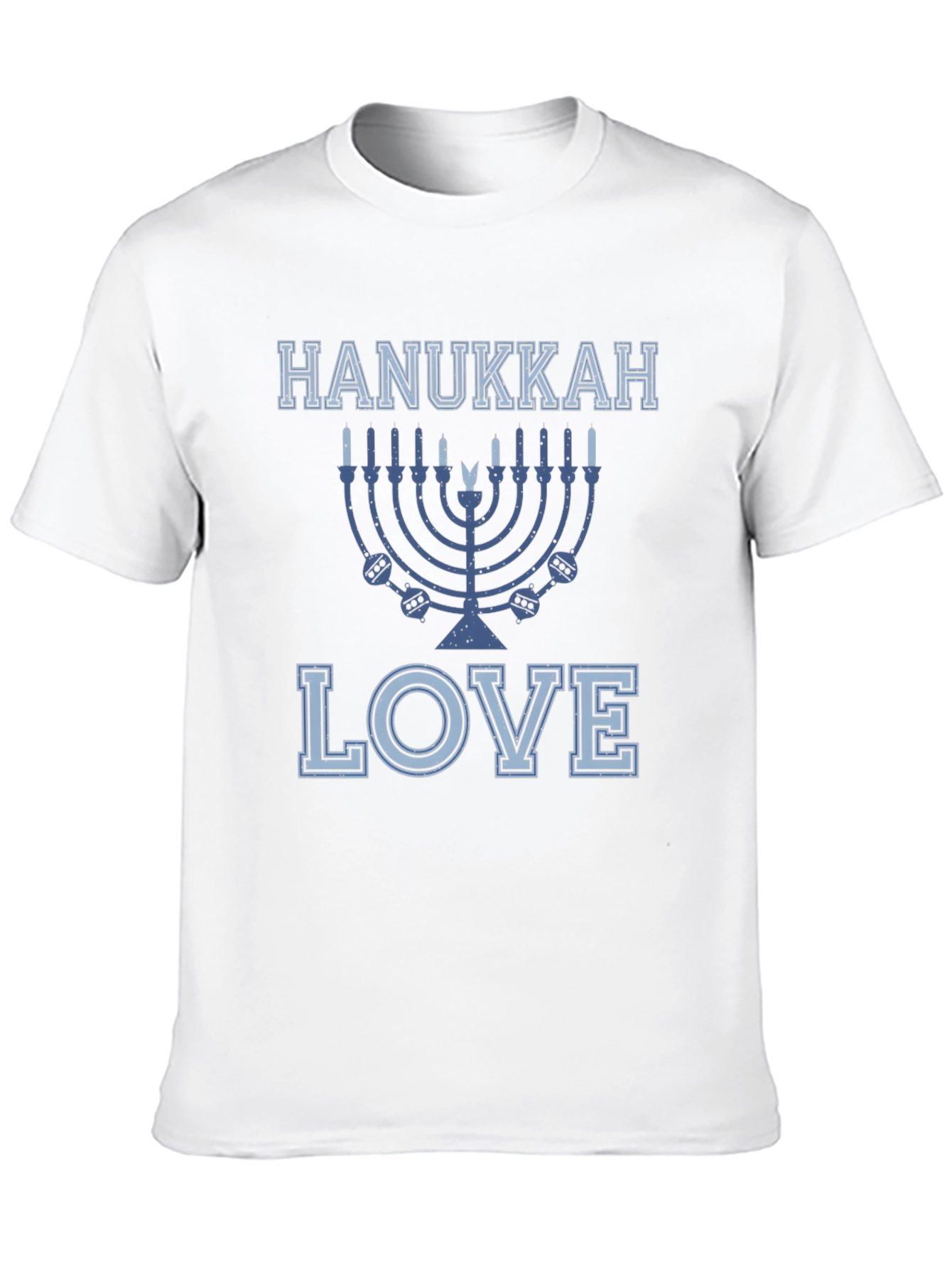 Hanukkah Love T-Shirt Mens Black Holiday Shirt
