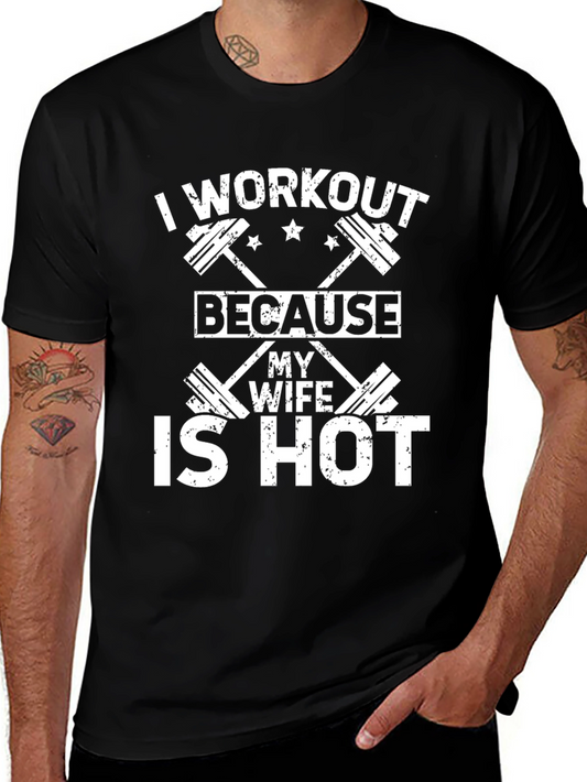 Workout Motivation Tee: Hot Wife Gym Shirt