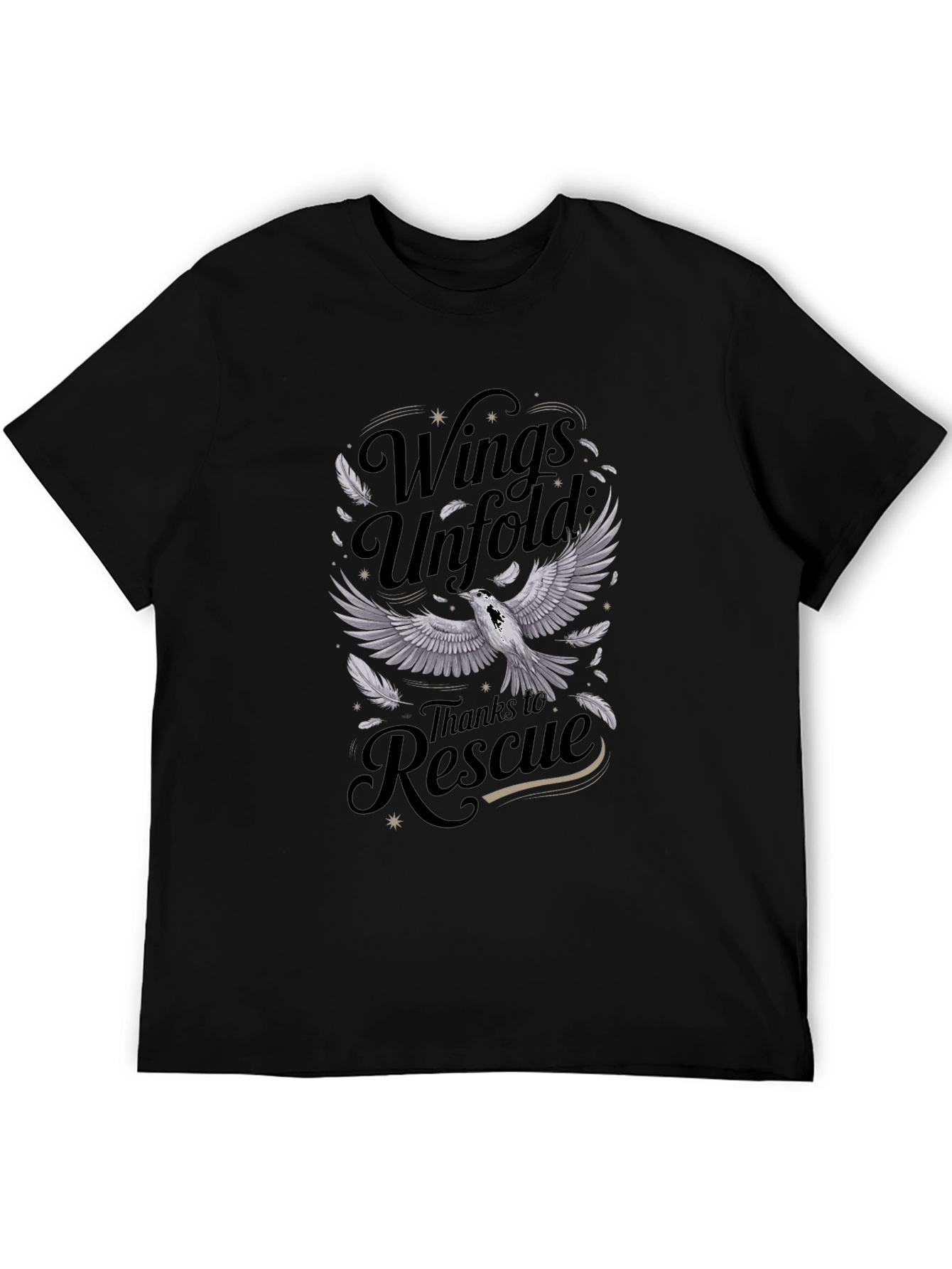 Wings Unfold Rescue T-Shirt - Graphic Print