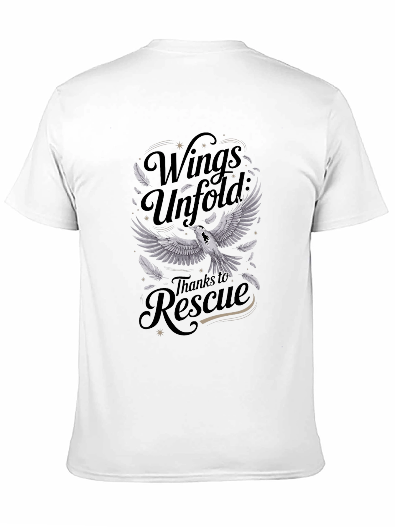 Wings Unfold Rescue T-Shirt - Graphic Print