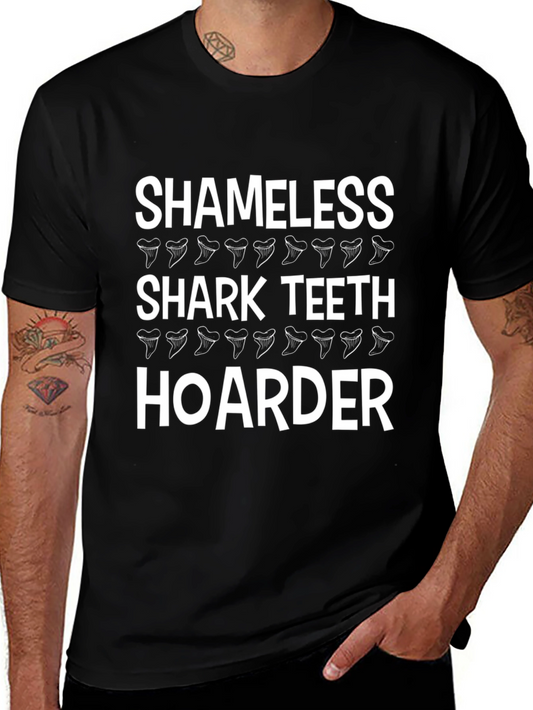 Shameless Shark Teeth Hoarder T-Shirt - Black