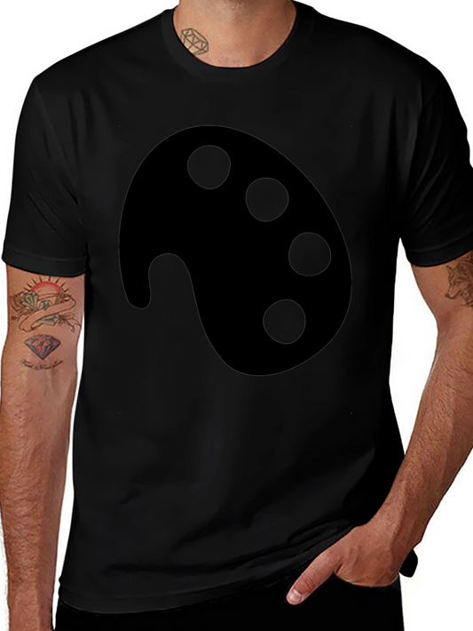 Artist Palette Graphic Tee - Black Cotton T-Shirt