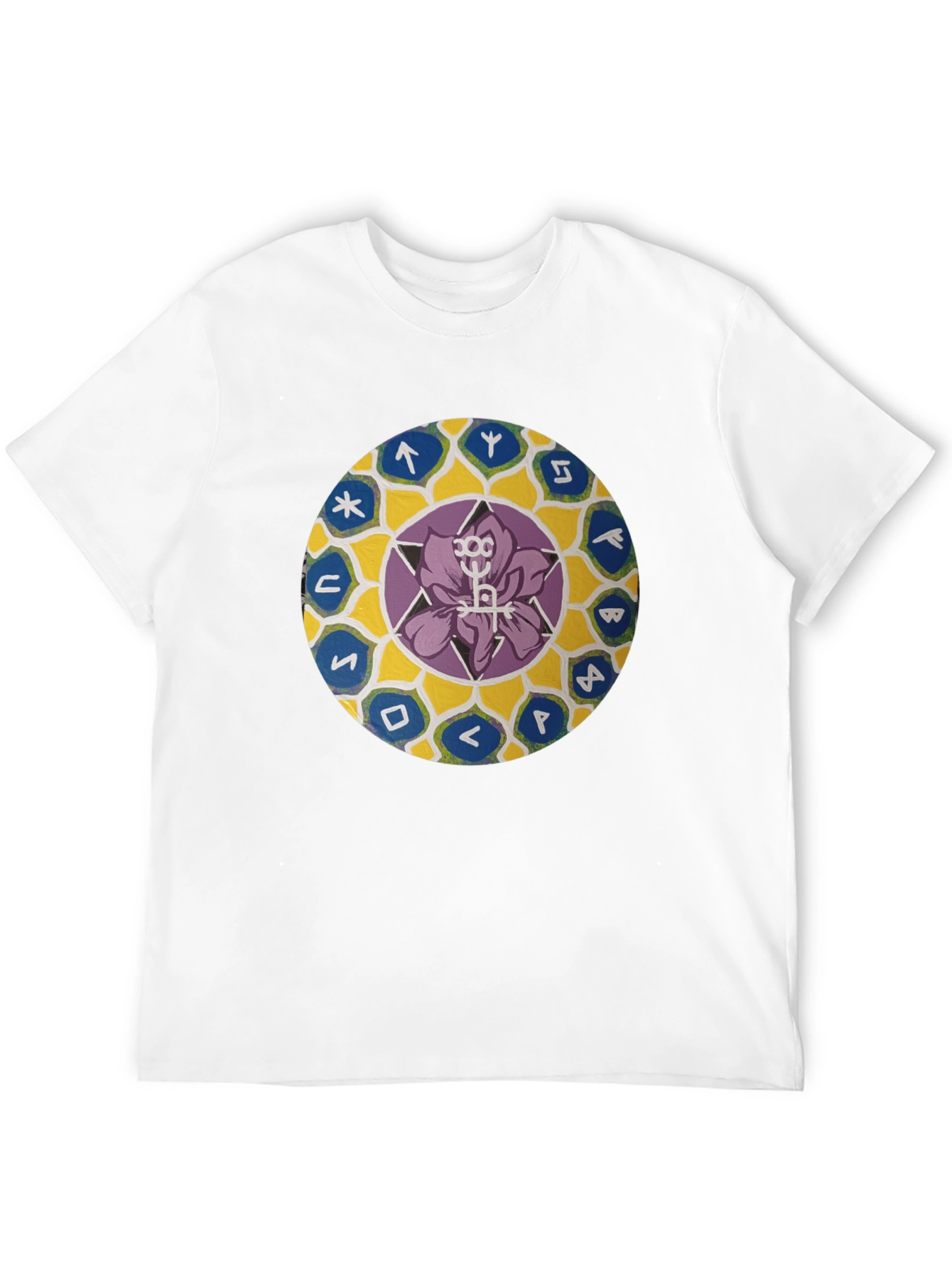 Mystic Rune Circle Graphic Tee - Black