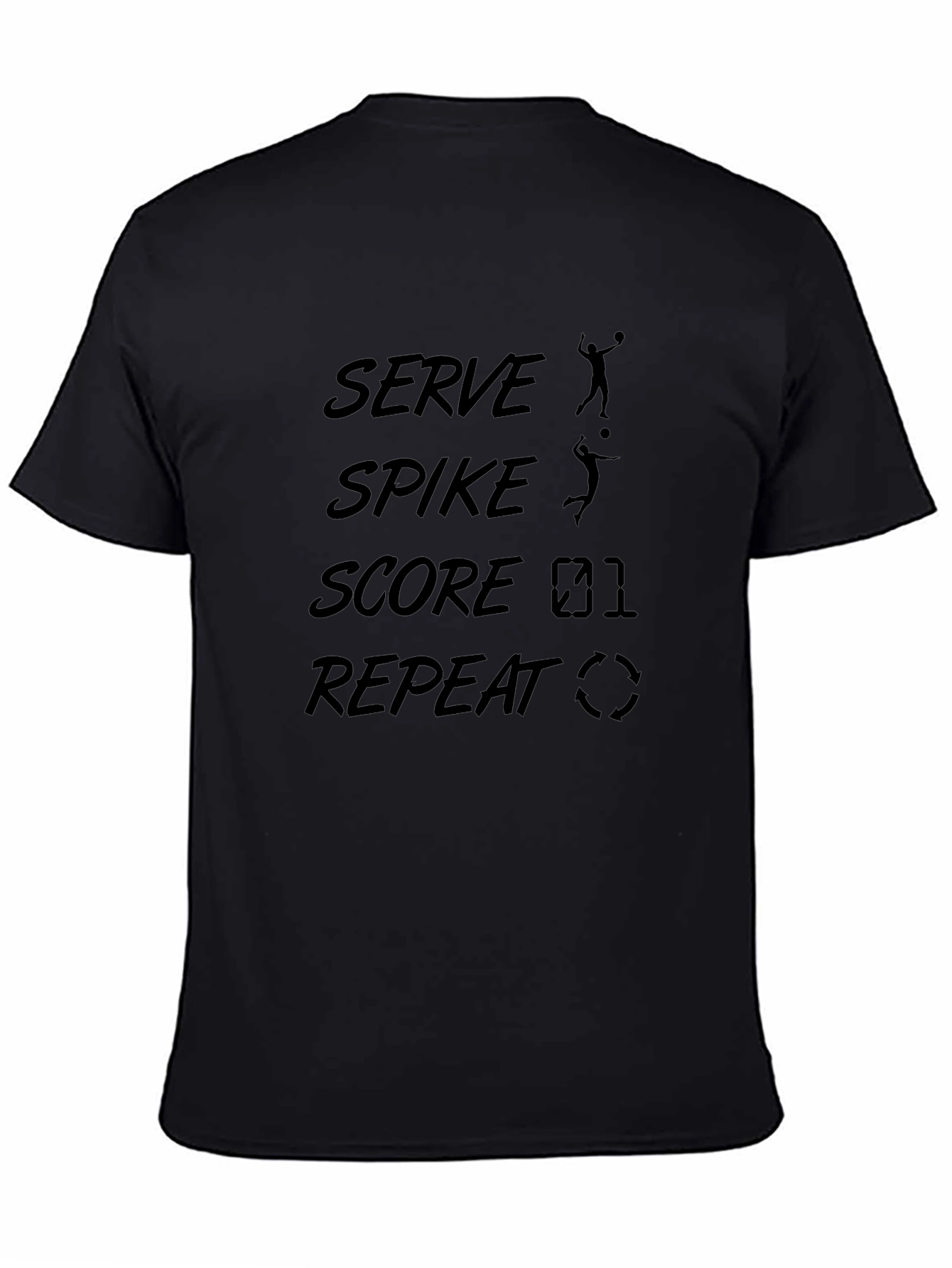 Serve Spike Score Repeat Volleyball T-Shirt