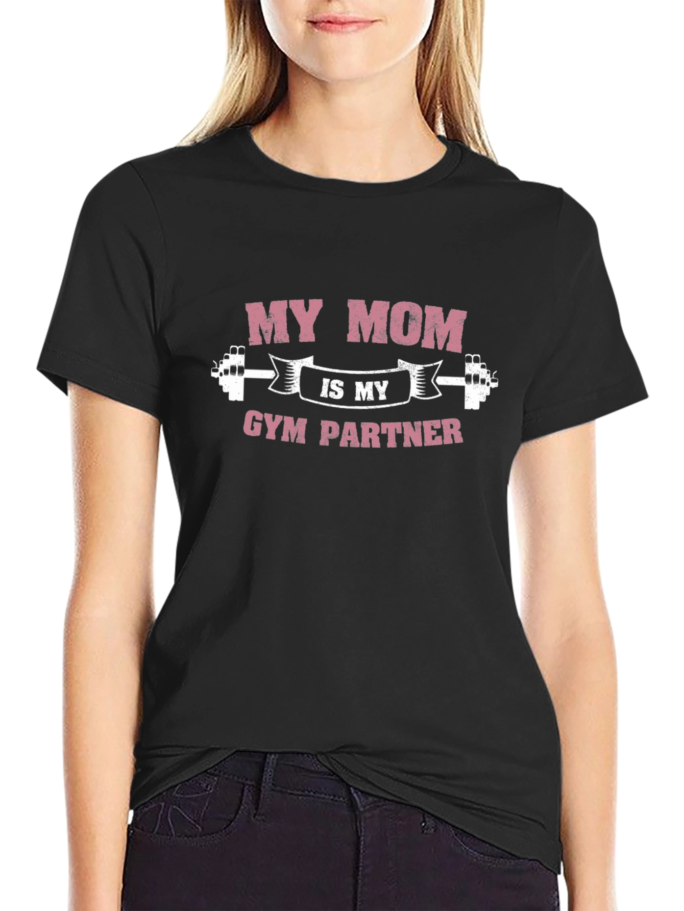 My Mom is My Gym Partner Graphic Tee