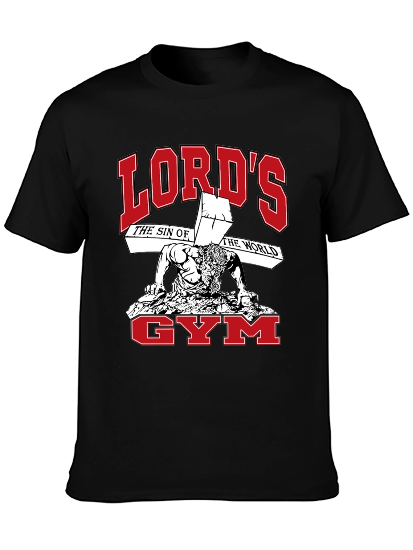 Lords Gym Black Graphic T-Shirt