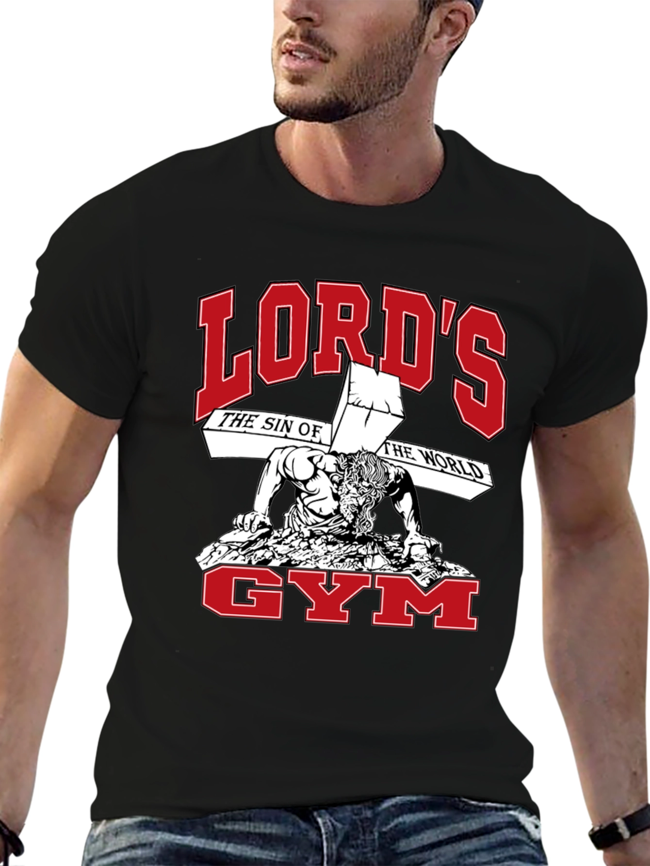 Lords Gym Black Graphic T-Shirt