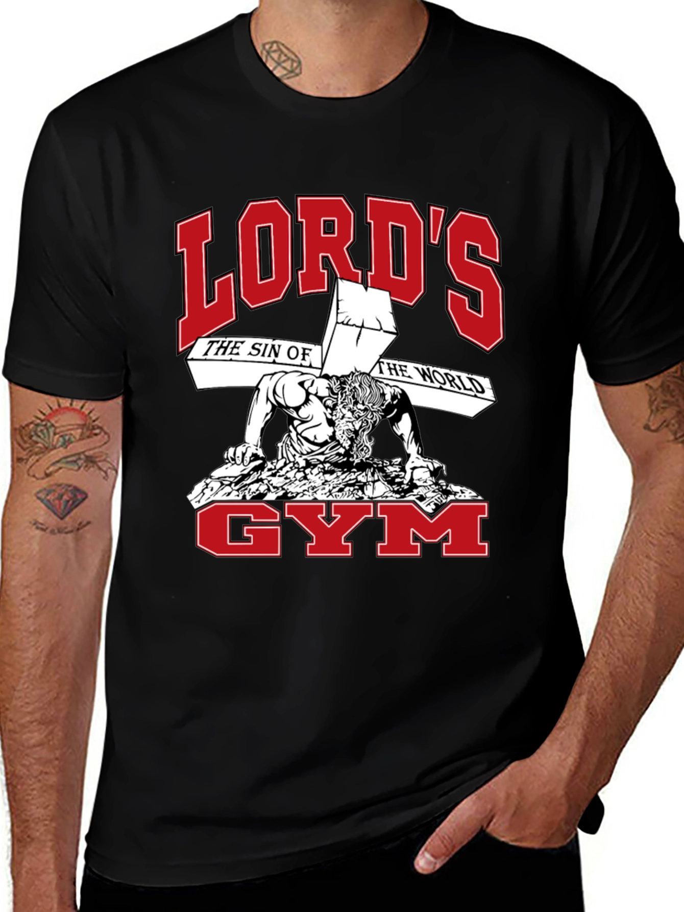 Lords Gym Black Graphic T-Shirt