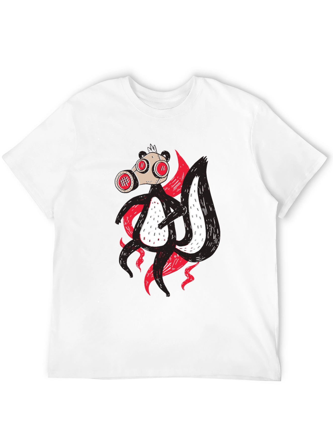 Gas Mask Skunk T-Shirt - Unique Graphic Tee