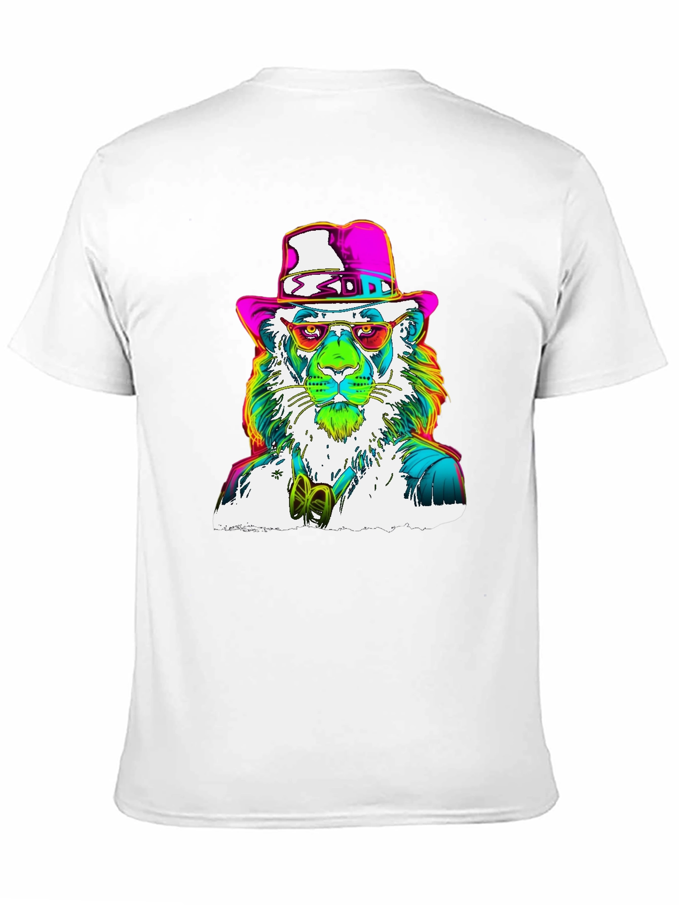 Funky Lion Graphic Tee - Mens Black T-Shirt