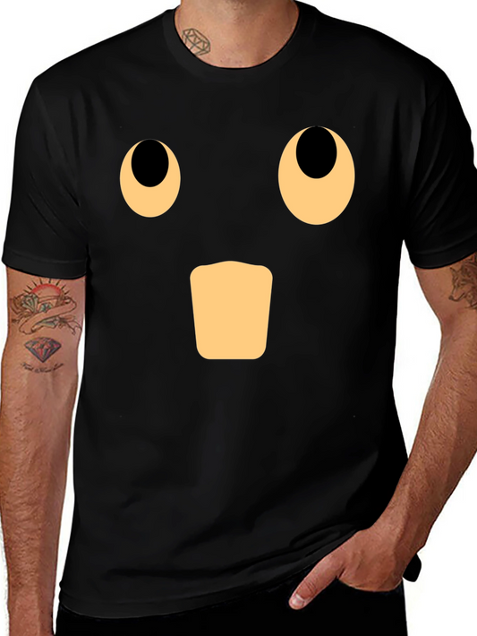 Surprised Face Graphic Black T-Shirt