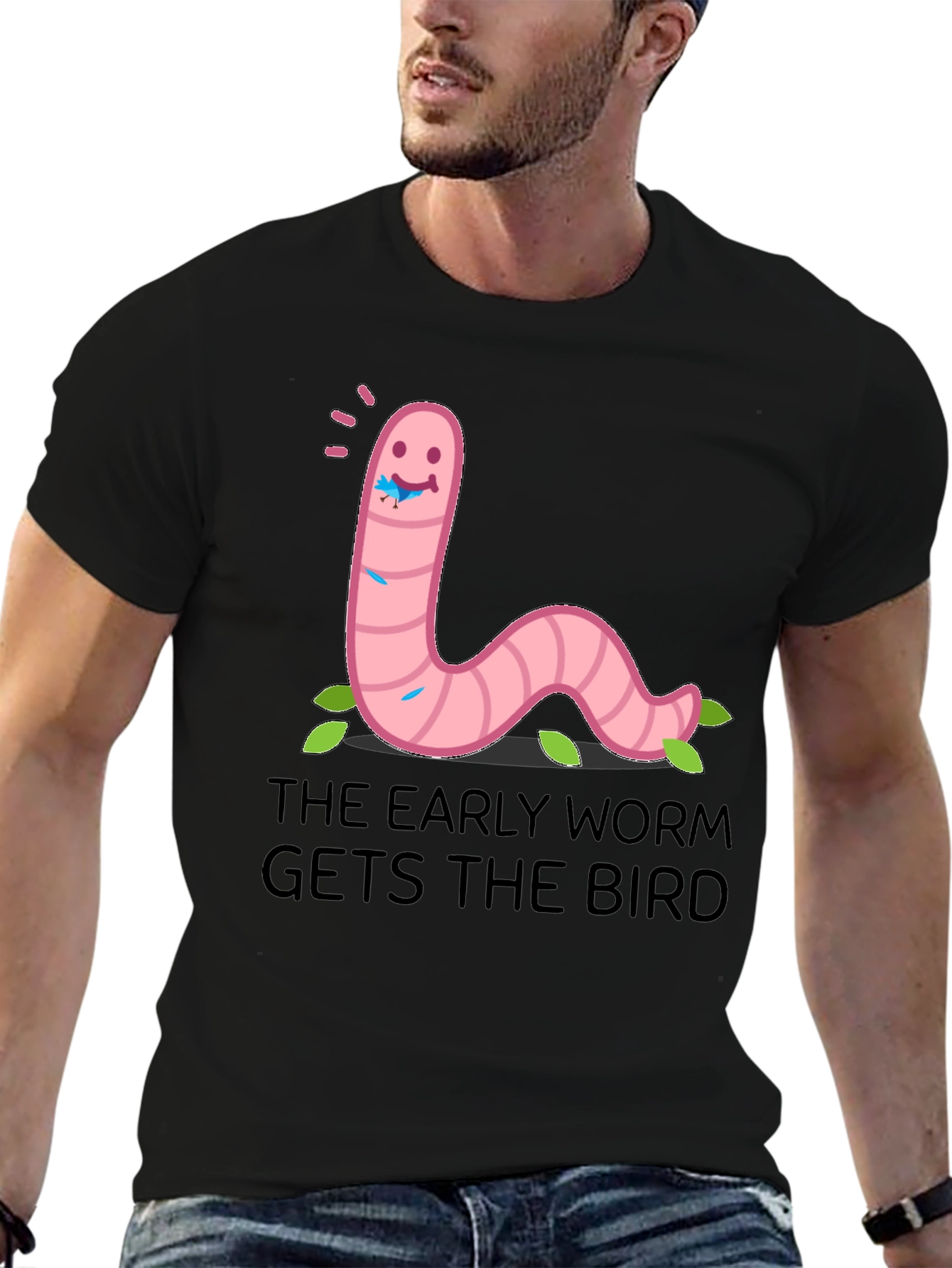 Early Worm T-Shirt: Get the Bird Funny Tee