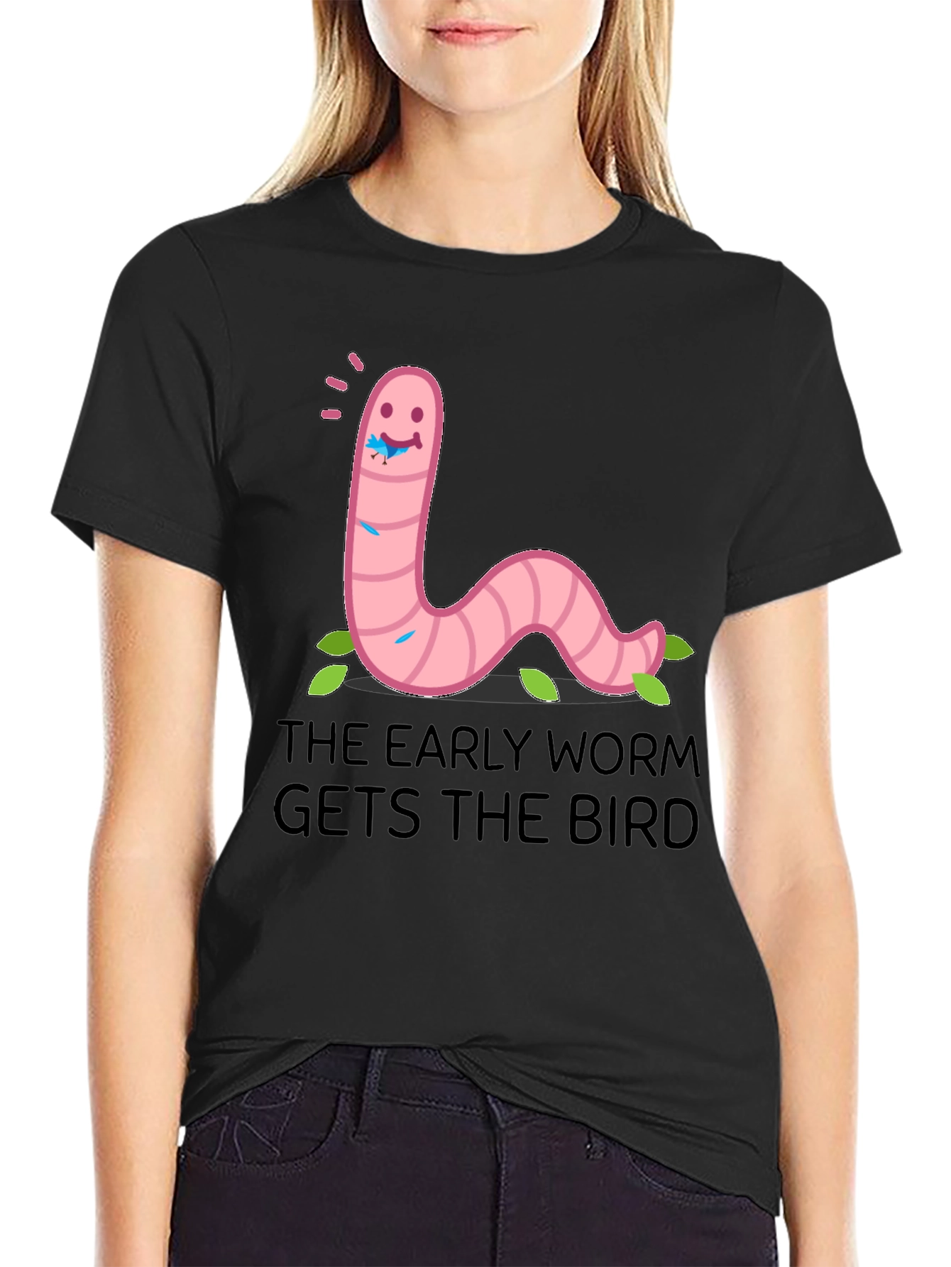 Early Worm T-Shirt: Get the Bird Funny Tee