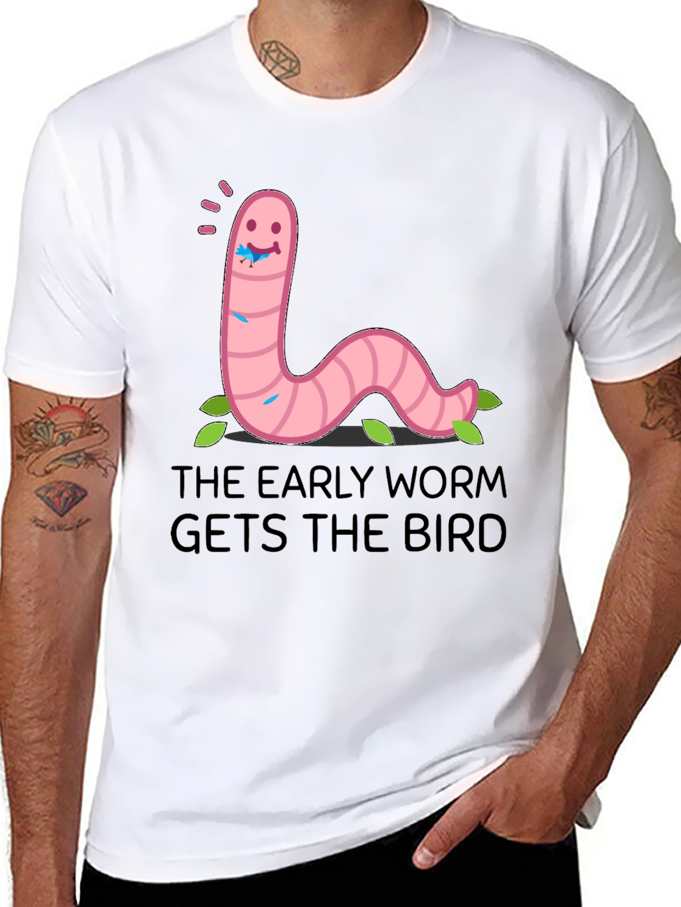 Early Worm T-Shirt: Get the Bird Funny Tee