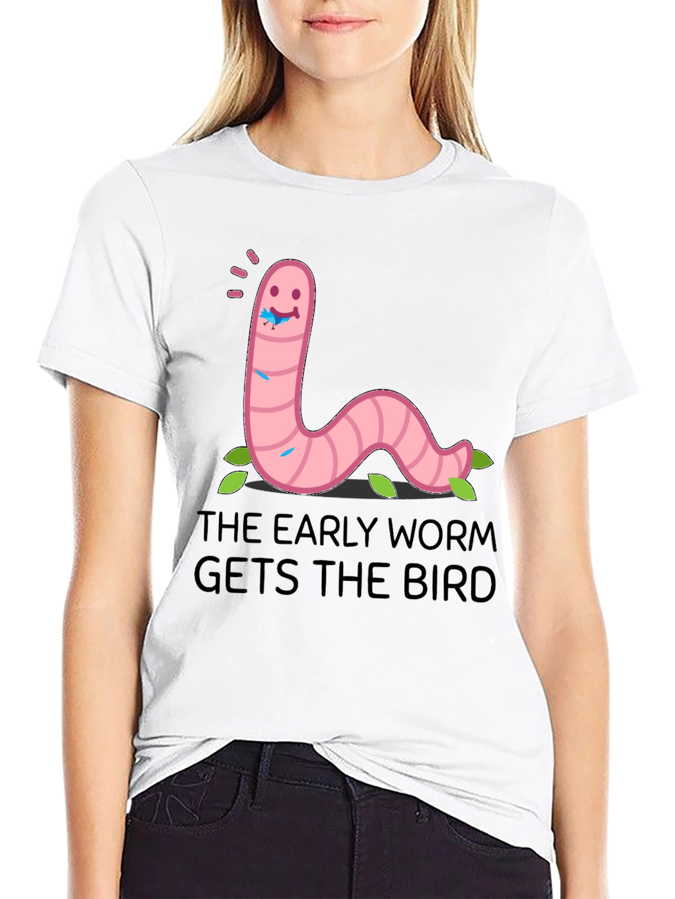 Early Worm T-Shirt: Get the Bird Funny Tee
