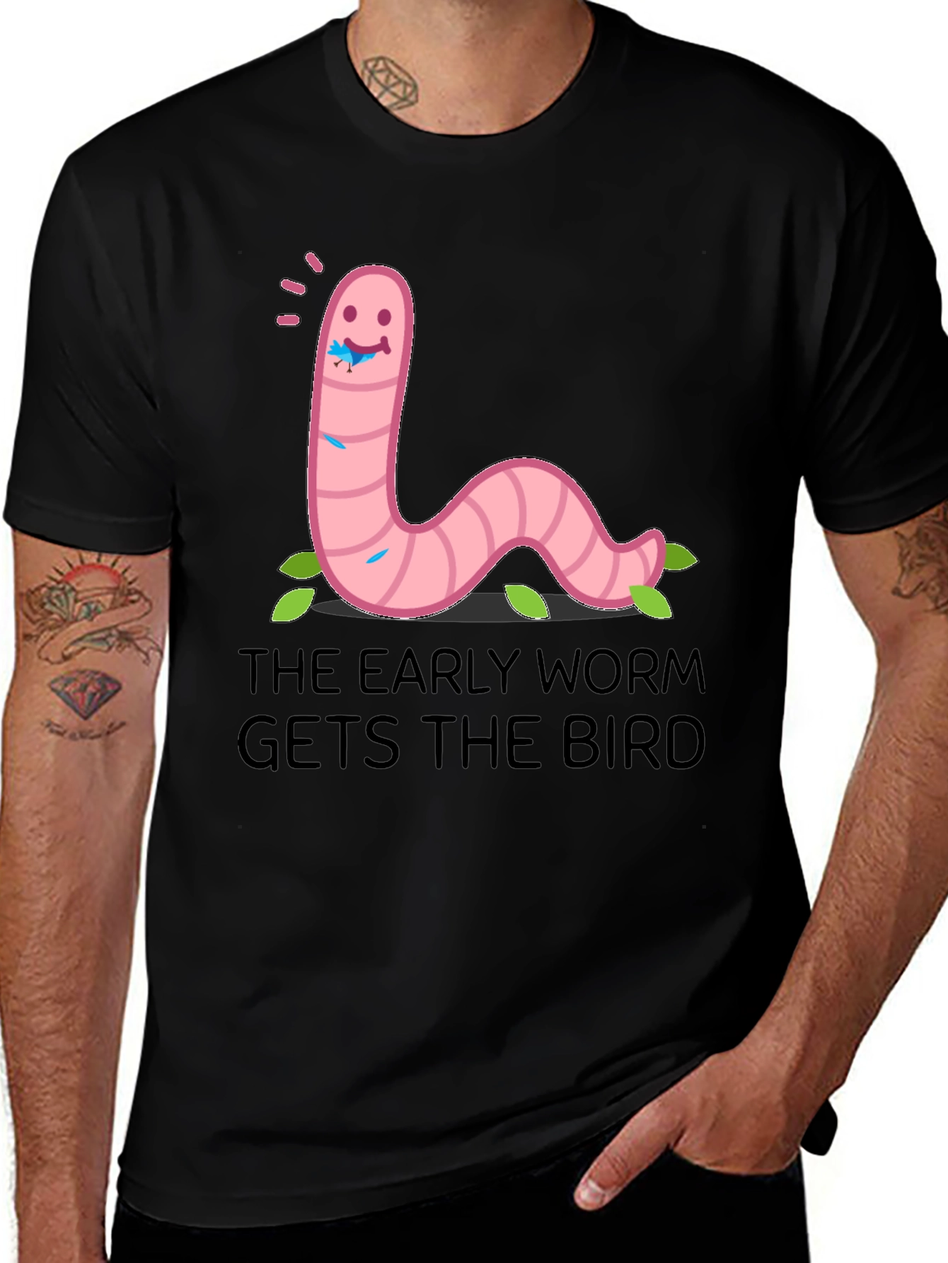 Early Worm T-Shirt: Get the Bird Funny Tee