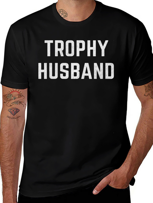 Trophy Husband Black Graphic T-Shirt