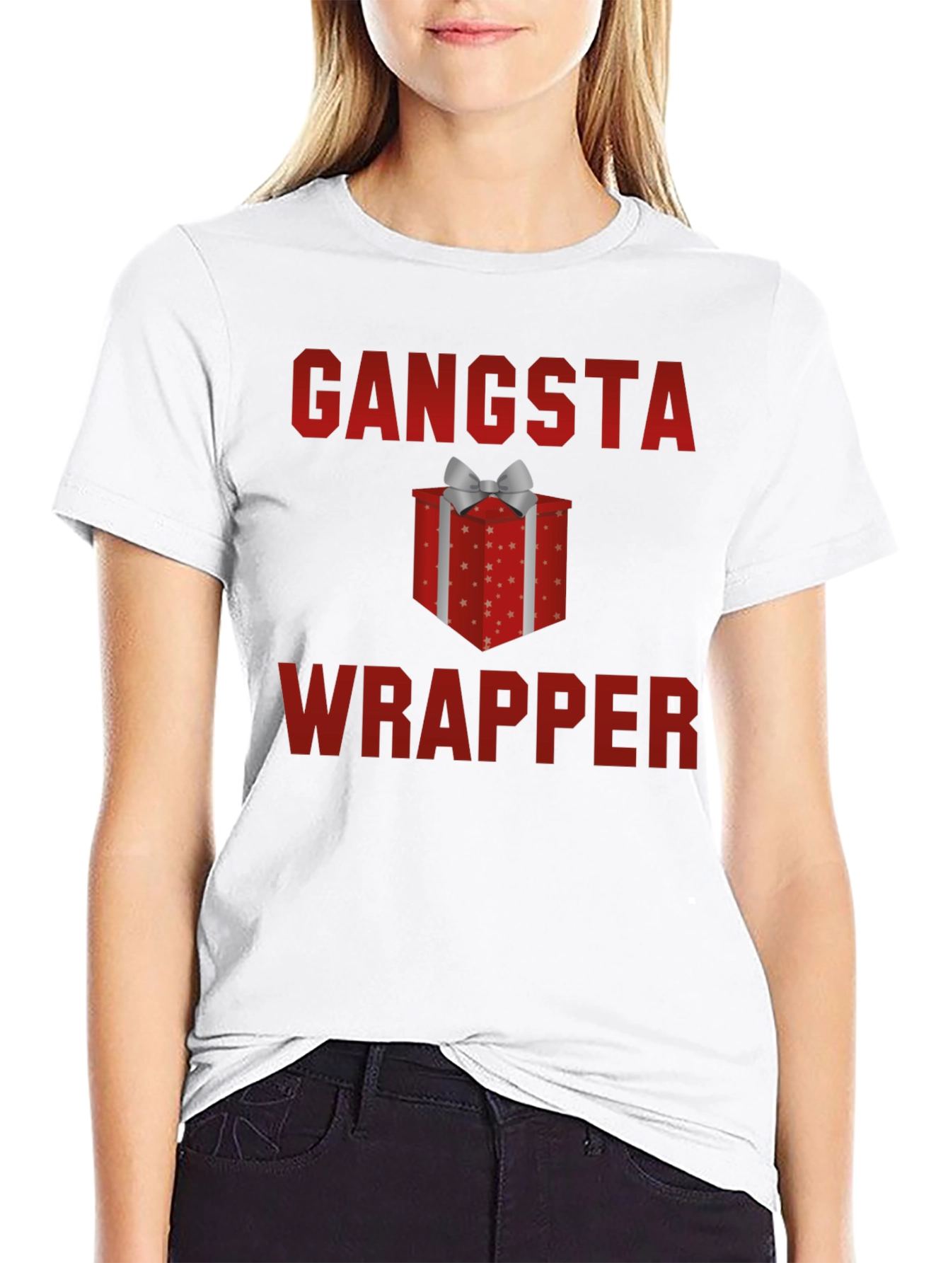 Gangsta Wrapper Funny Holiday T-Shirt