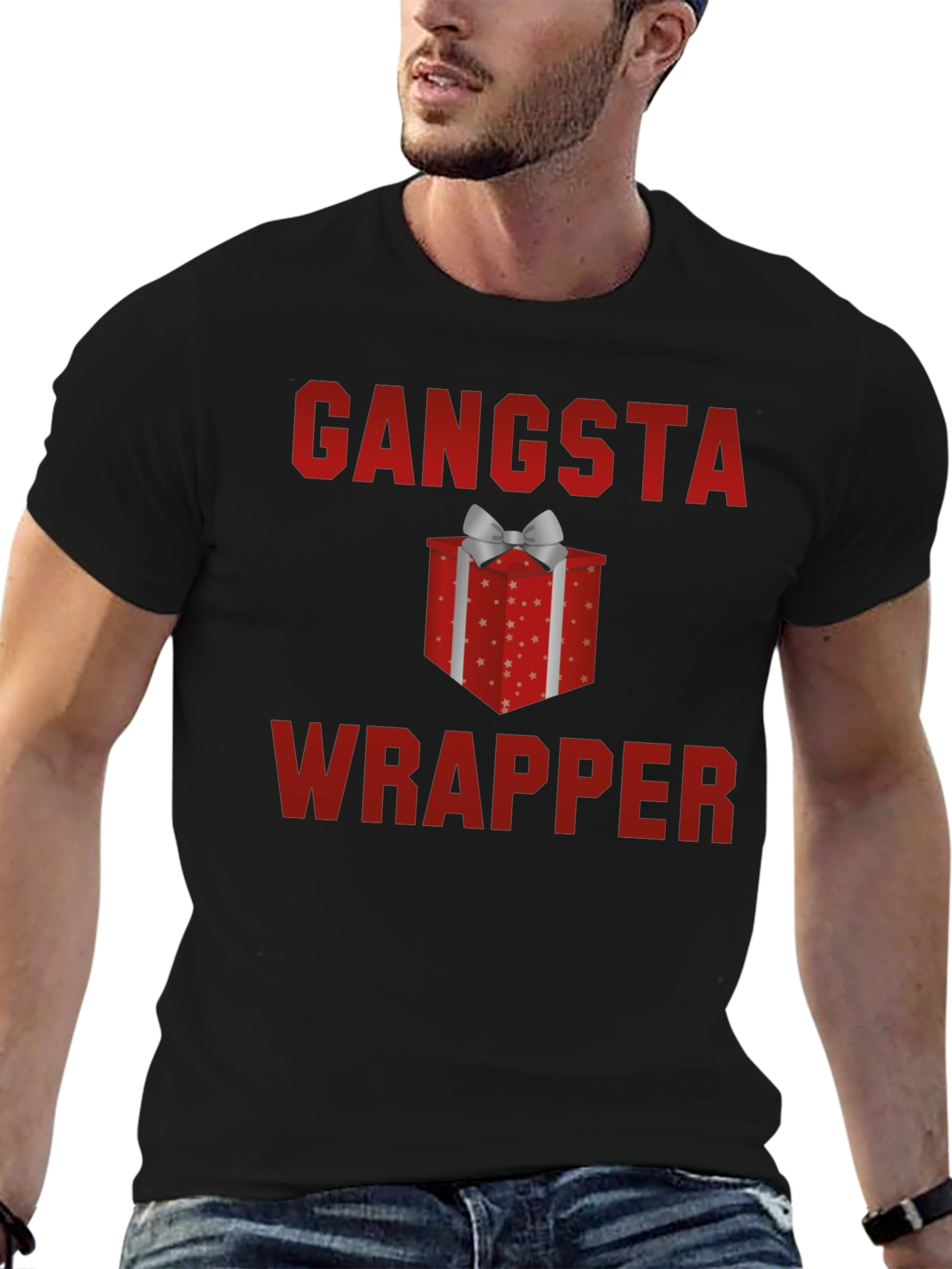 Gangsta Wrapper Funny Holiday T-Shirt
