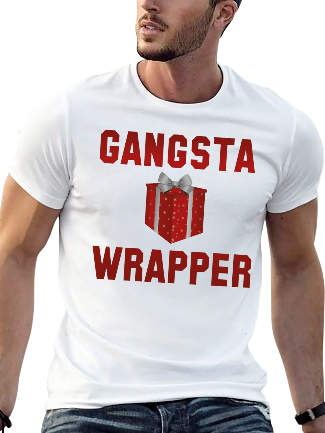 Gangsta Wrapper Funny Holiday T-Shirt