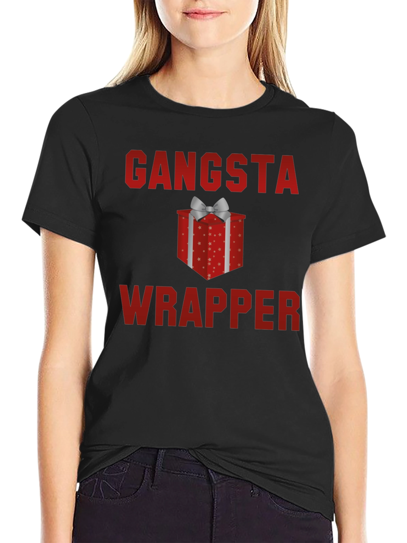 Gangsta Wrapper Funny Holiday T-Shirt