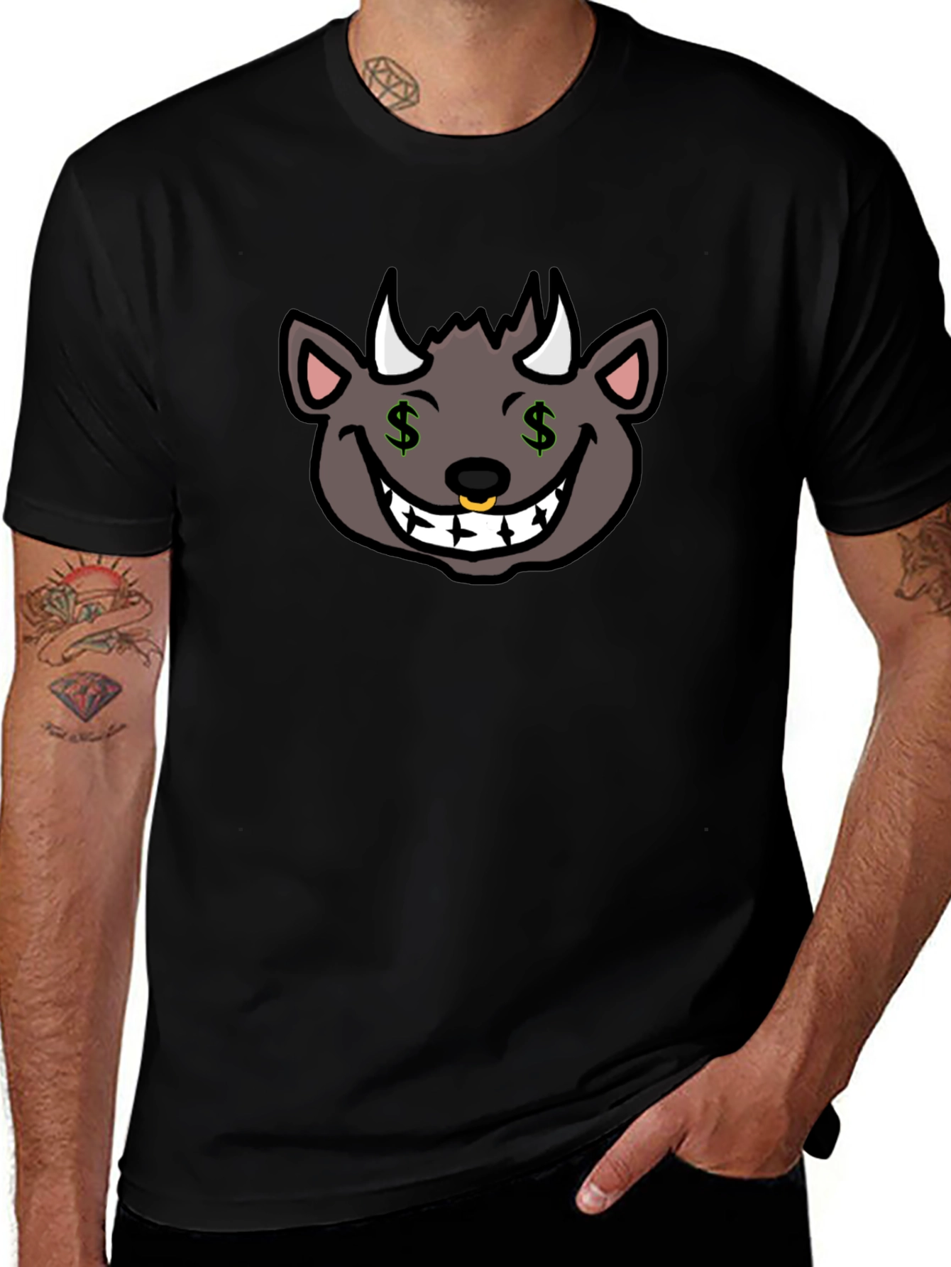 Funny Money Devil Graphic T-Shirt